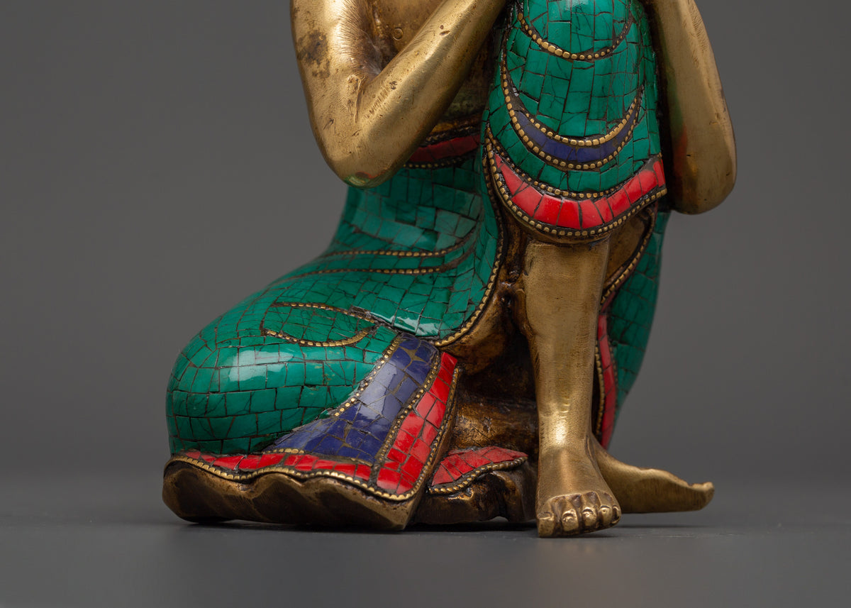 Peaceful Buddha Brass Statue | Handcrafted Meditation Decor