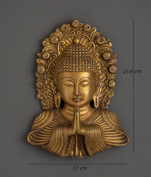 Buddha Wall Hanging in Namaste Gesture | Spiritual Home Decor