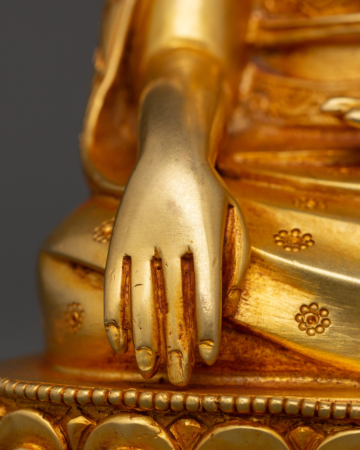 Gold Plated Guru Shapdum Statue | Zhabdrung Rinpoche Sculpture