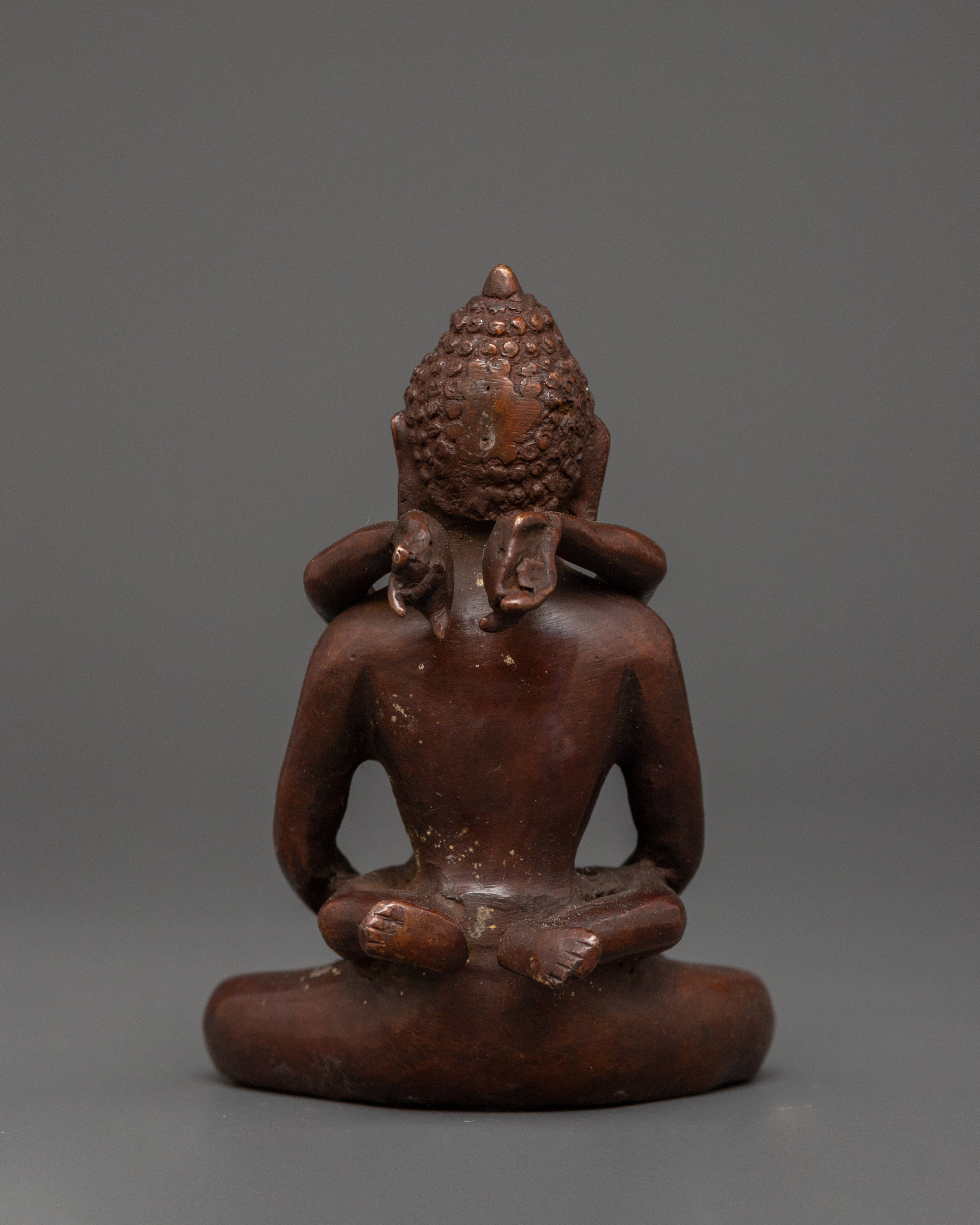 Enlightened Buddha with Consort | Oxidized Copper Statue