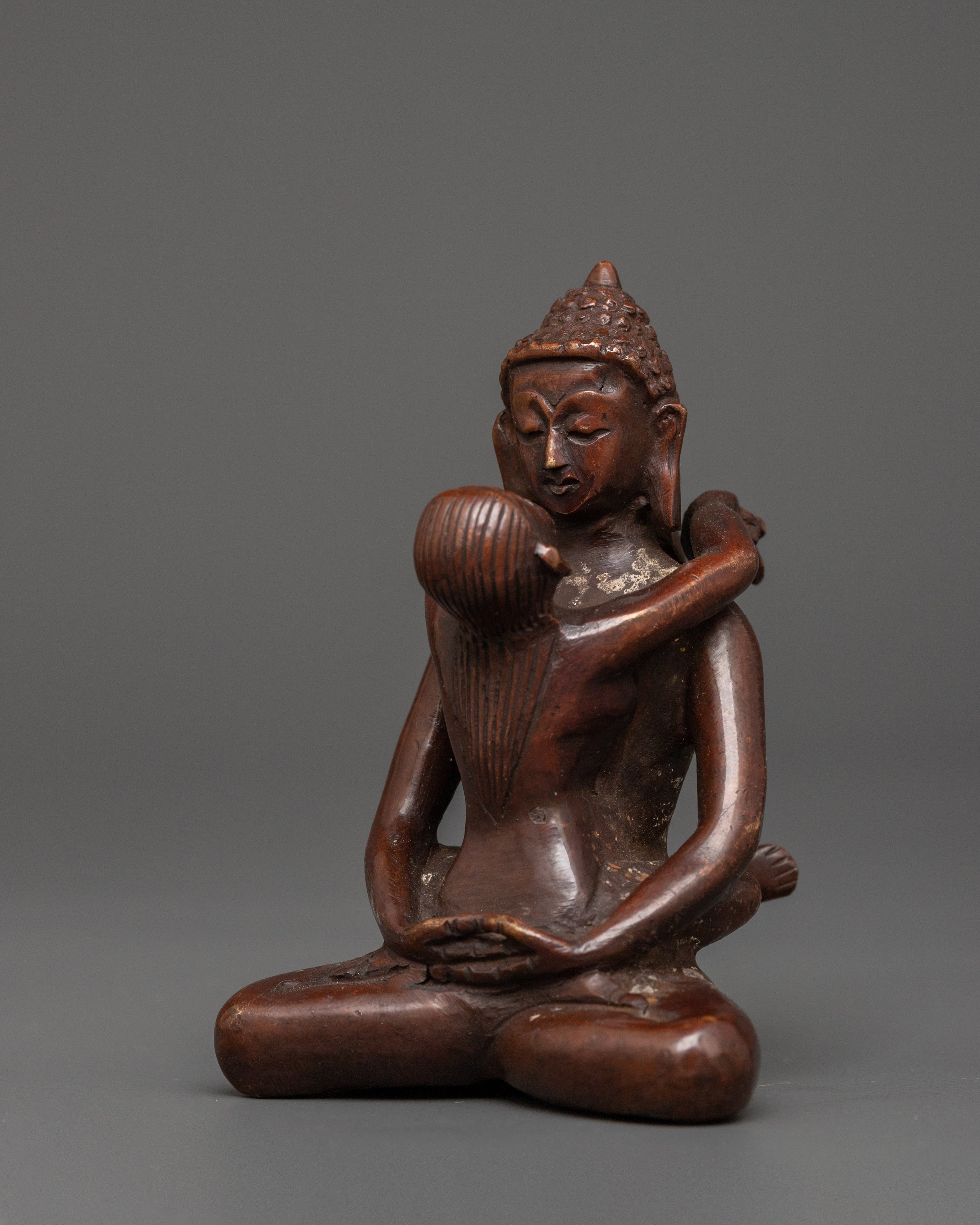 Enlightened Buddha with Consort | Oxidized Copper Statue