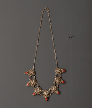 Red Coral Silver Necklace | Ethnic Jewelry