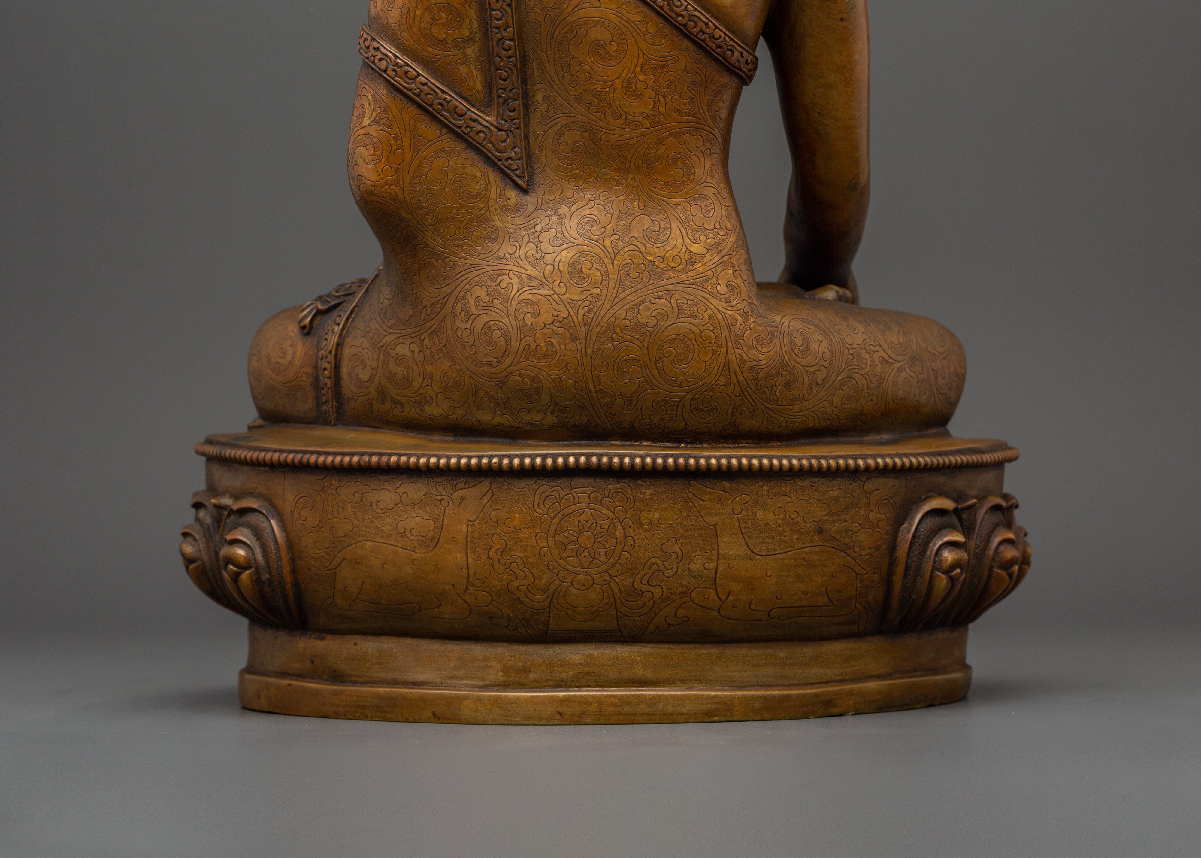 Shakyamuni Buddha Statue in Copper | Spiritual Enlightenment Symbol