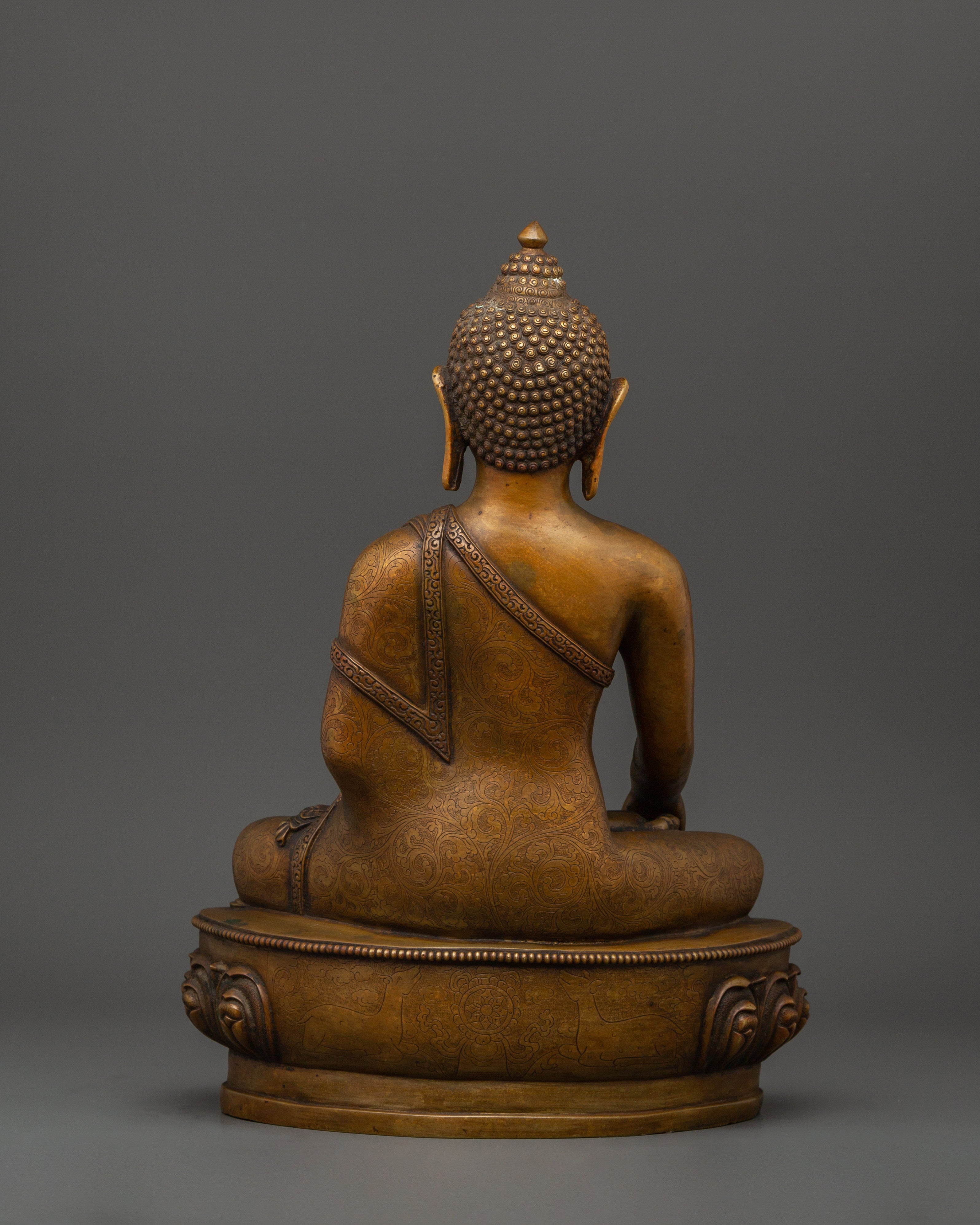 Shakyamuni Buddha Statue in Copper | Spiritual Enlightenment Symbol