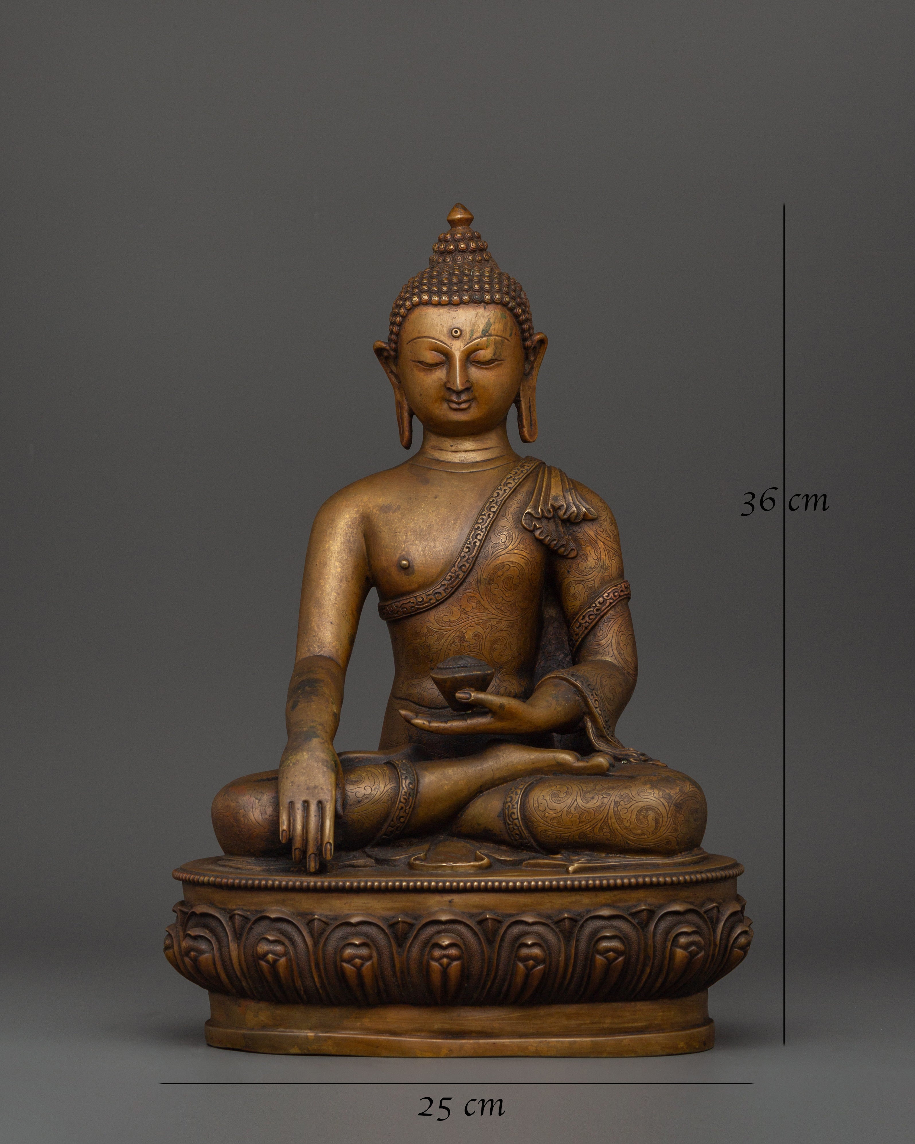 Shakyamuni Buddha Statue in Copper | Spiritual Enlightenment Symbol
