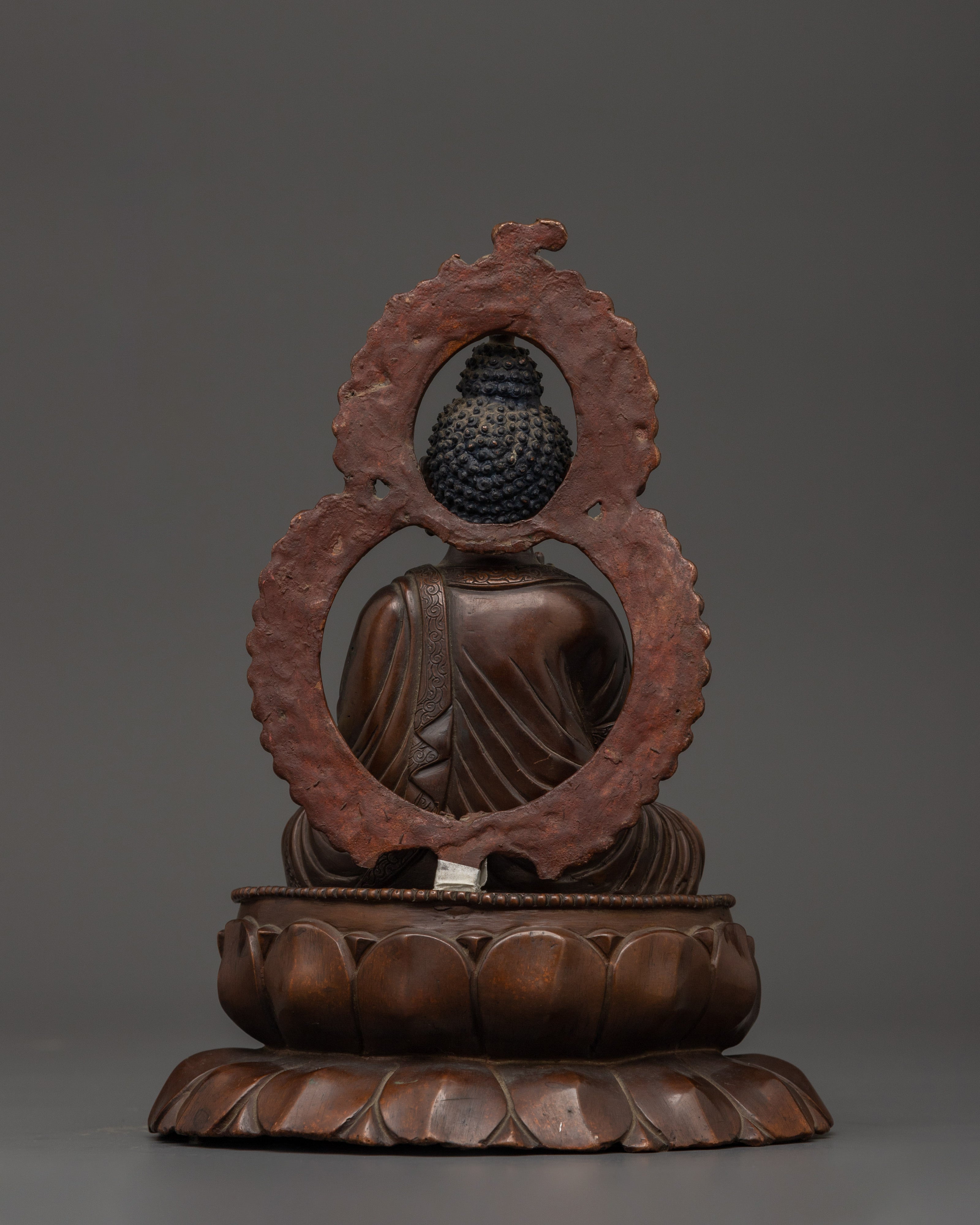 Oxidized Copper Buddha in Anjali Mudra | Handcrafted Hindu Statue