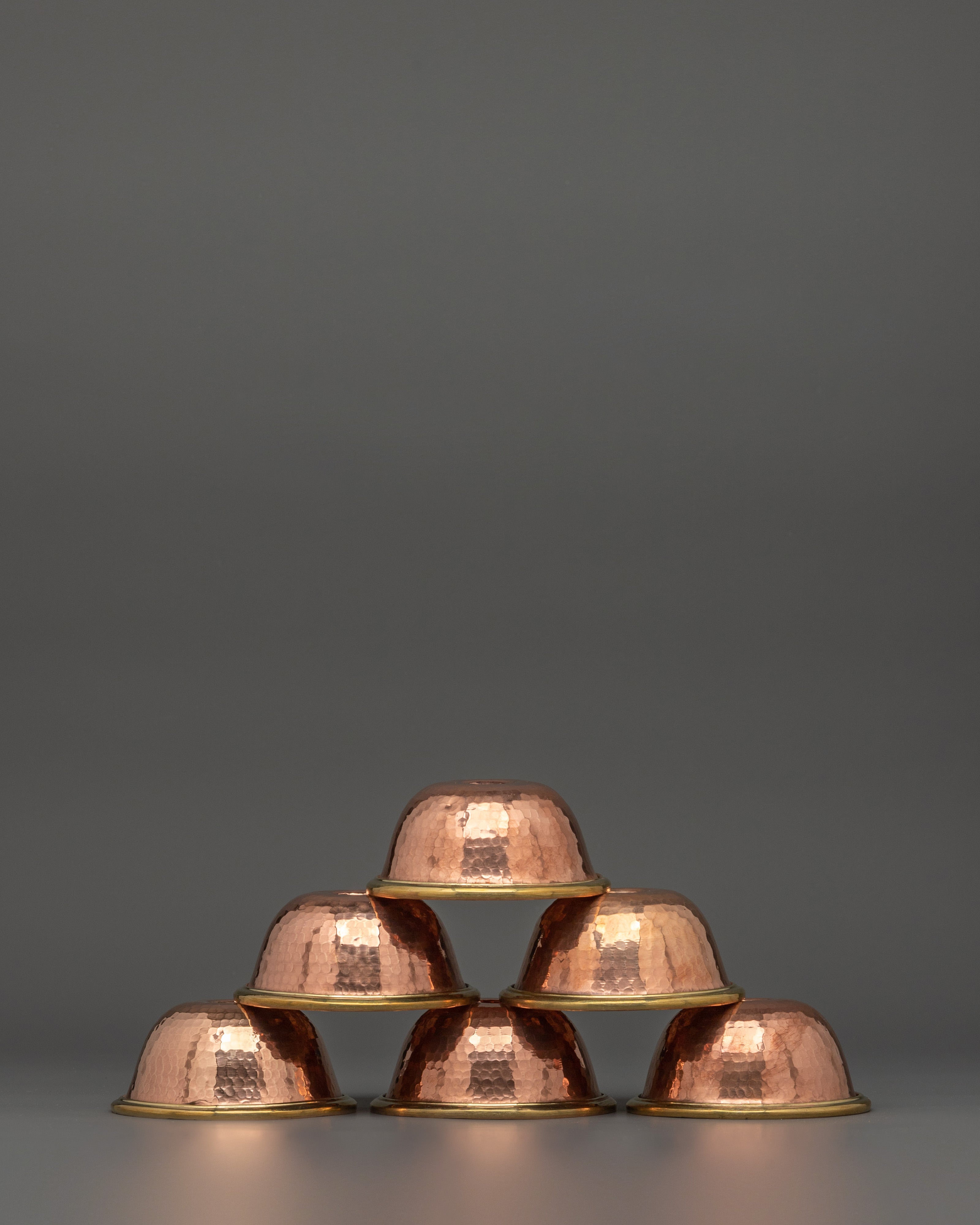 Himalayan Offering Water Bowls Set | Copper Ritual Altar Offering