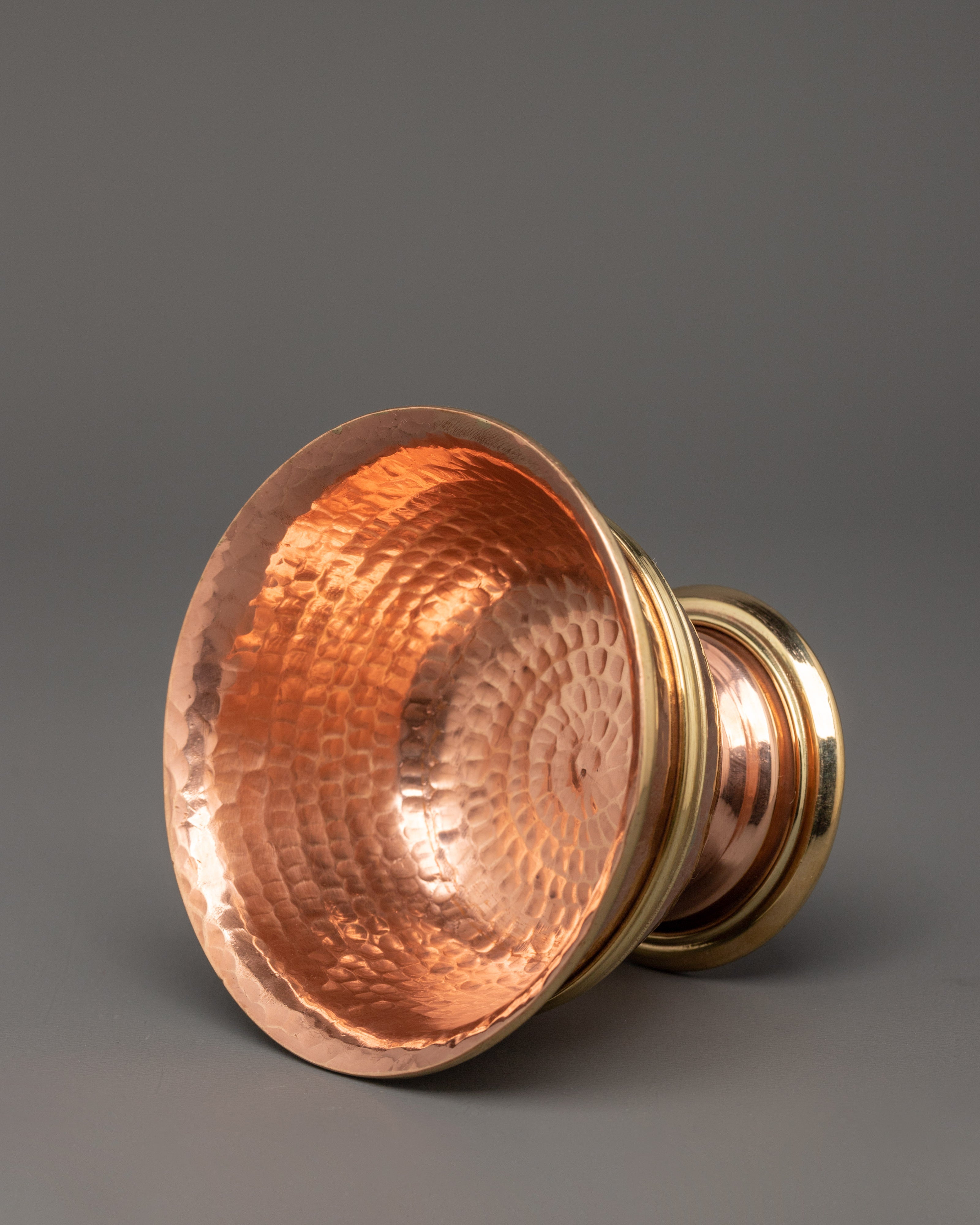 Sacred Offering Water Bowl Set | Copper Puja Vessels for Meditation & Altar Rituals