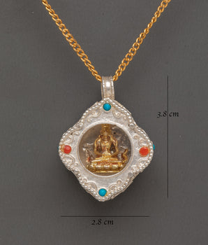 Handcrafted 98% Silver Jatukam Locket Pendant | Sacred Protection Talisman Jewelry