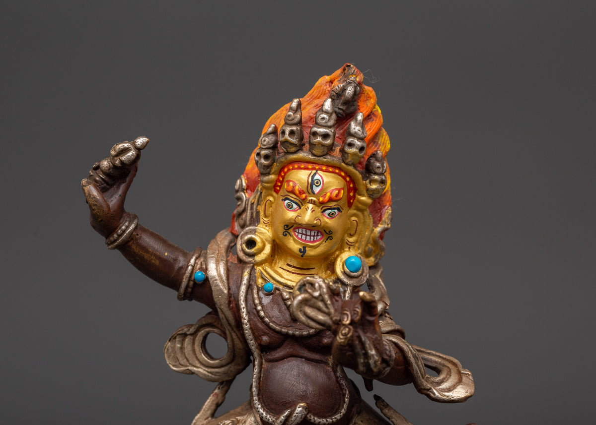 Buddhist Wrathful Bodhisattva Vajrapani Statue | Symbol of Power & Protection