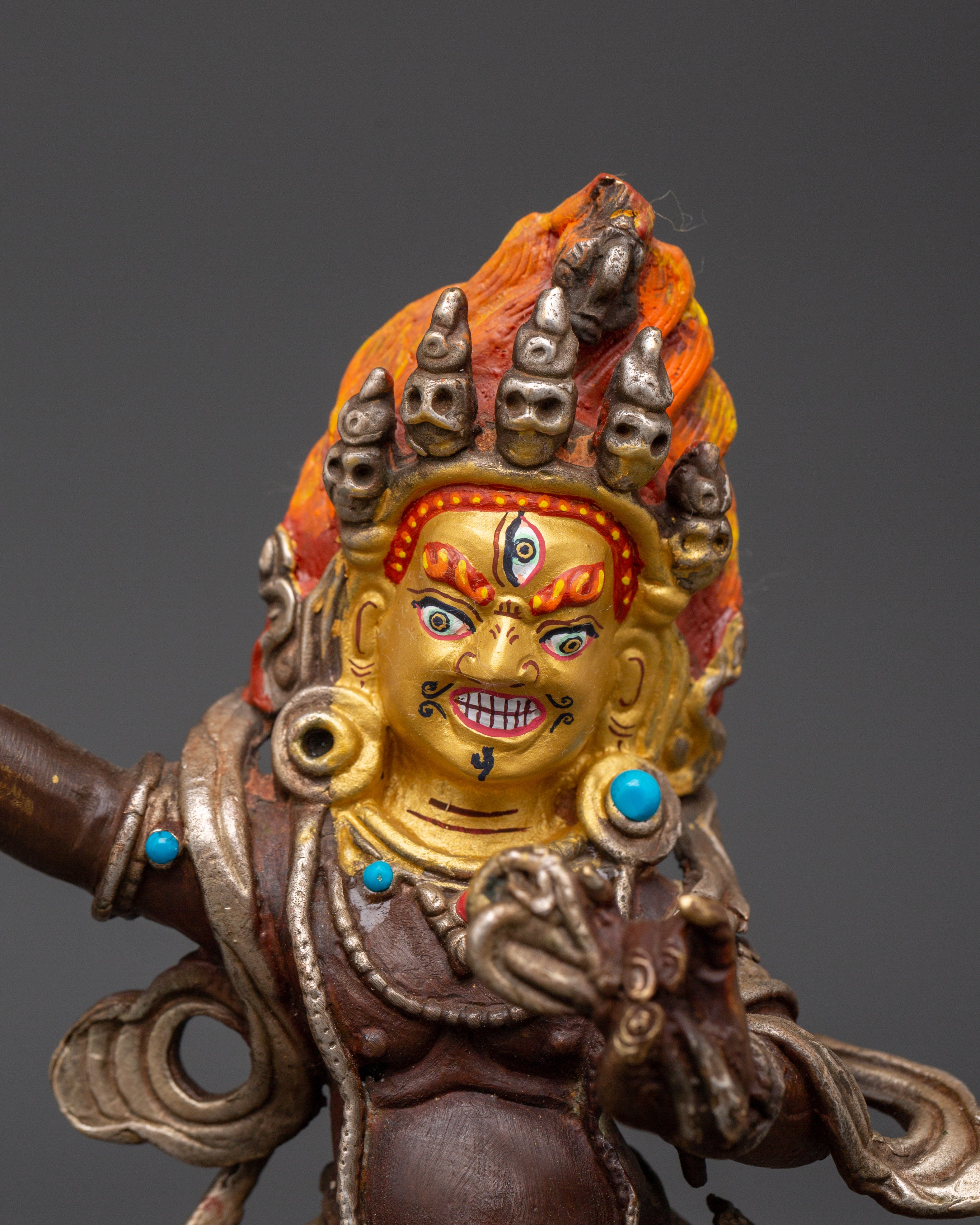 Buddhist Wrathful Bodhisattva Vajrapani Statue | Symbol of Power & Protection