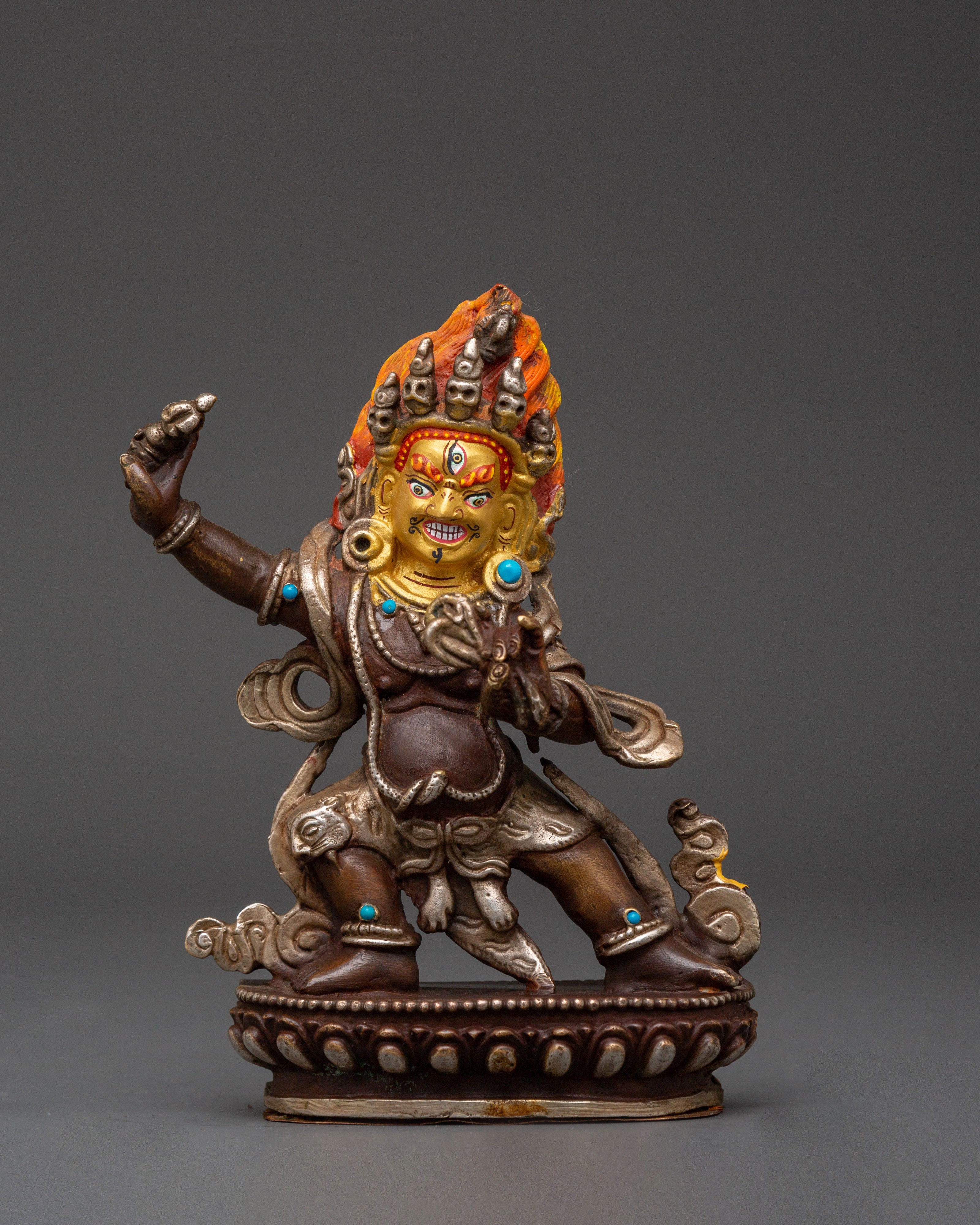 Buddhist Wrathful Bodhisattva Vajrapani Statue | Symbol of Power & Protection