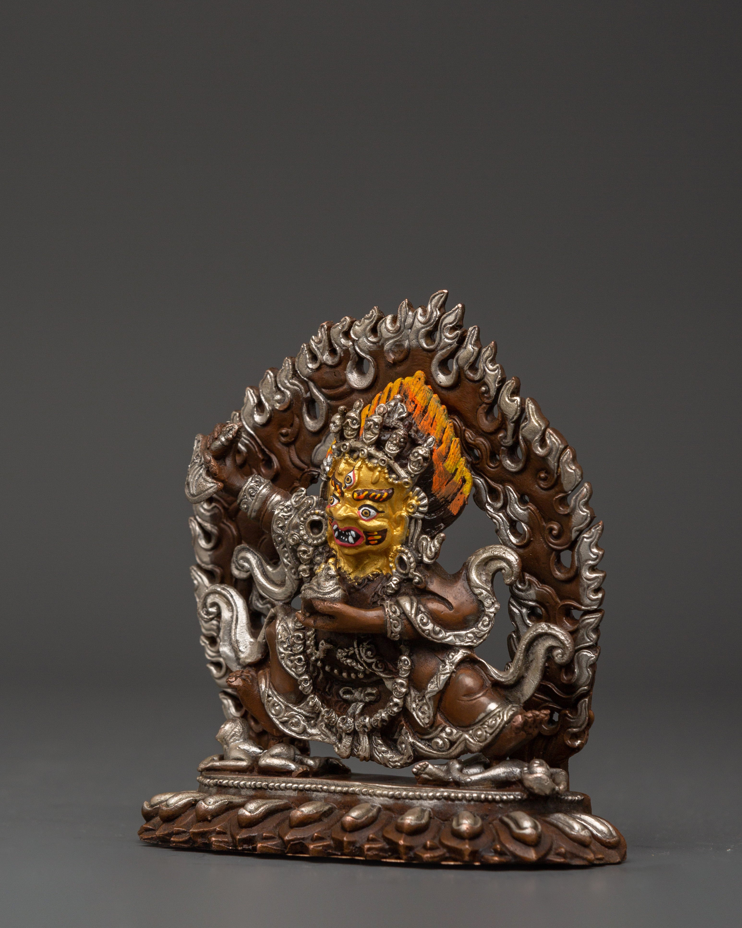 Mahakala Bernagchen Protector Deity Statue | Spiritual Protection and Devotion