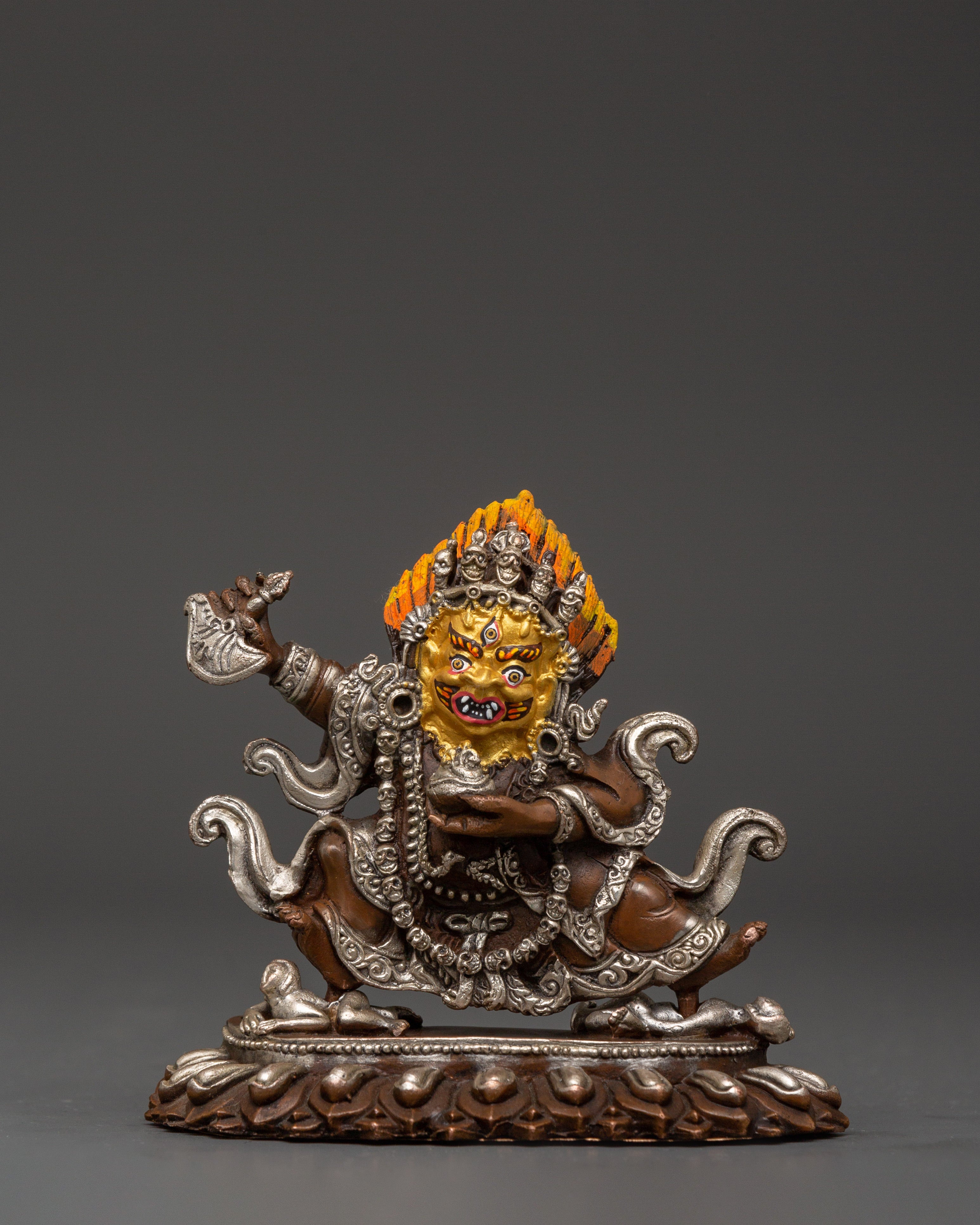 Mahakala Bernagchen Protector Deity Statue | Spiritual Protection and Devotion