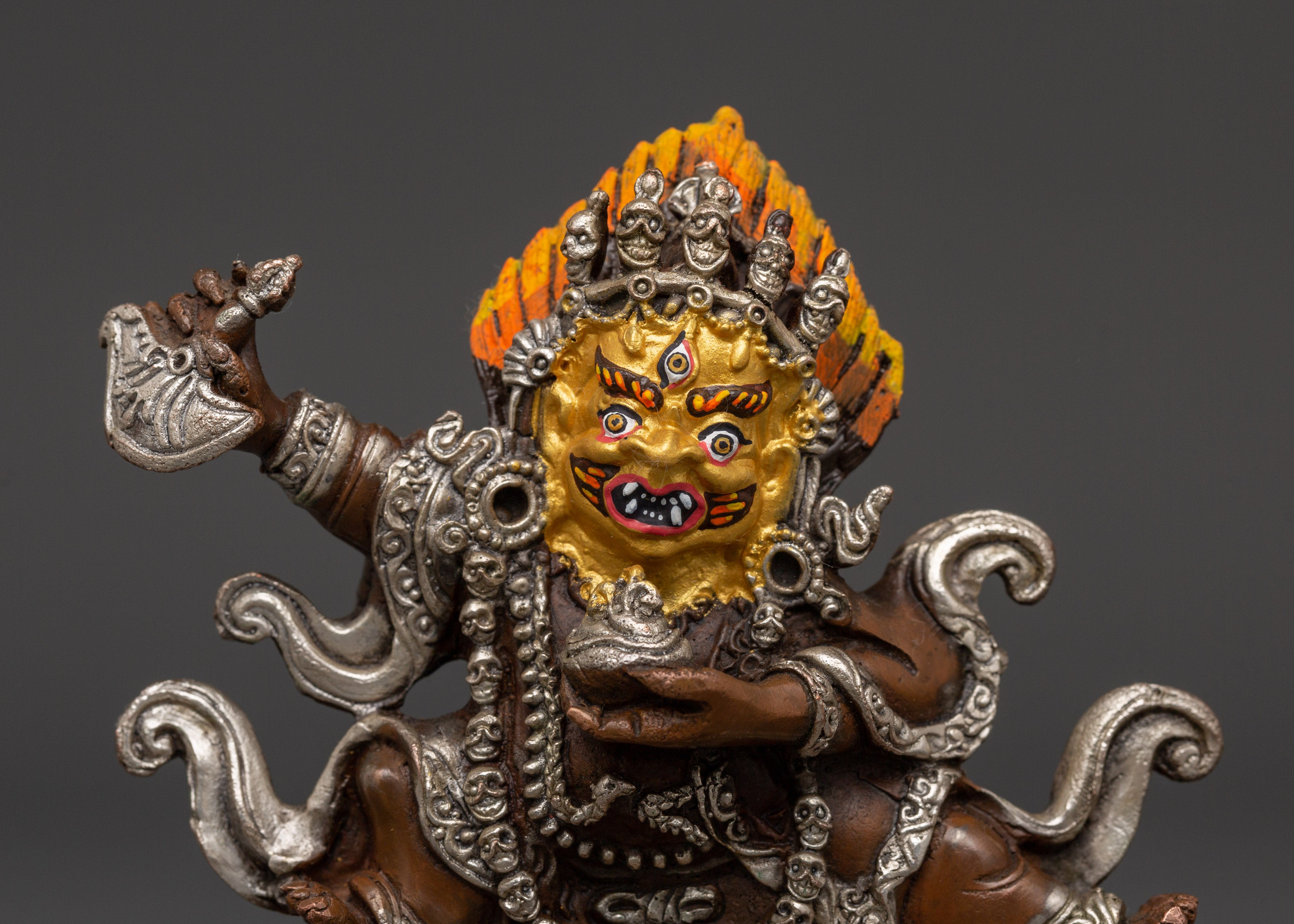 Mahakala Bernagchen Protector Deity Statue | Spiritual Protection and Devotion
