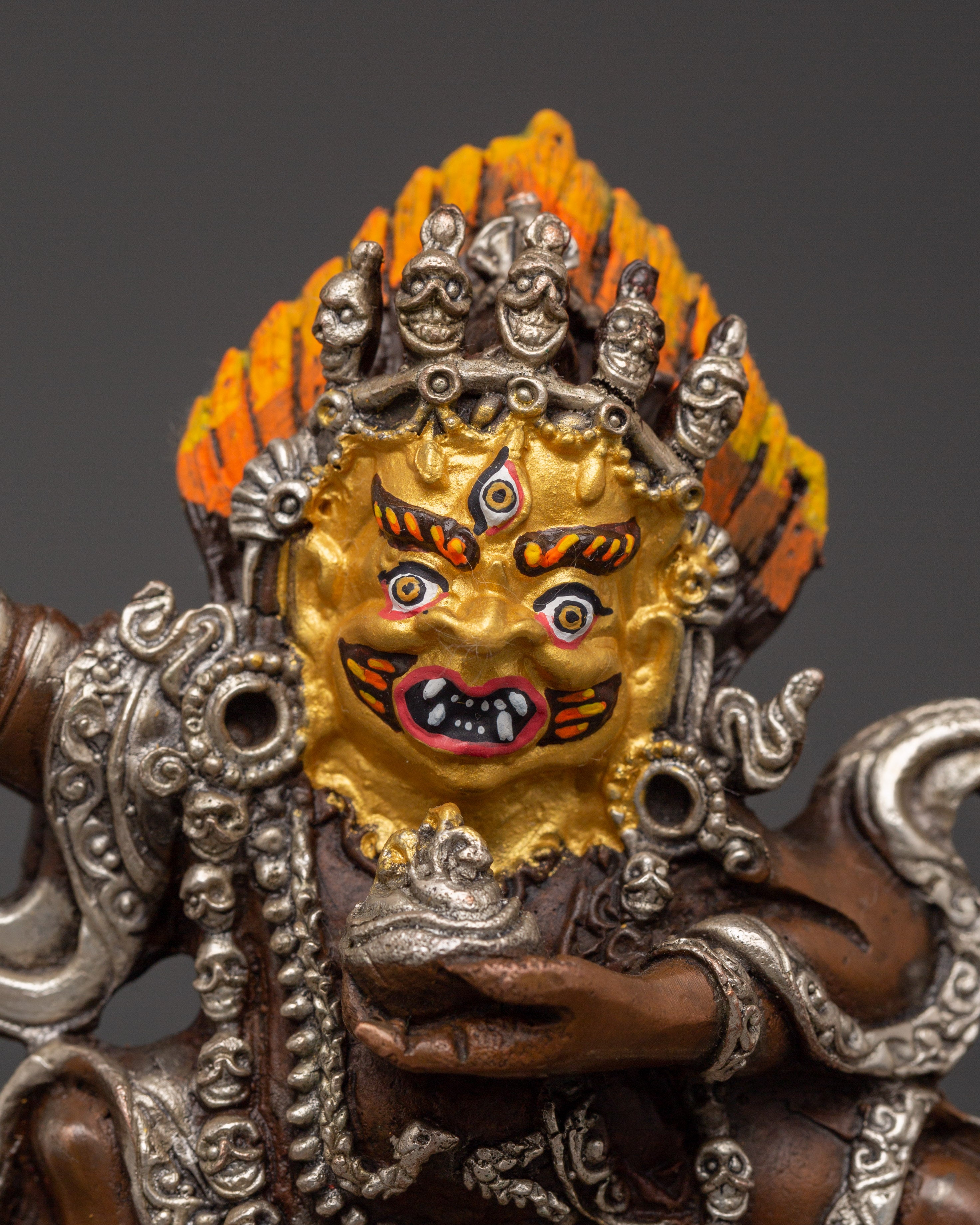 Mahakala Bernagchen Protector Deity Statue | Spiritual Protection and Devotion