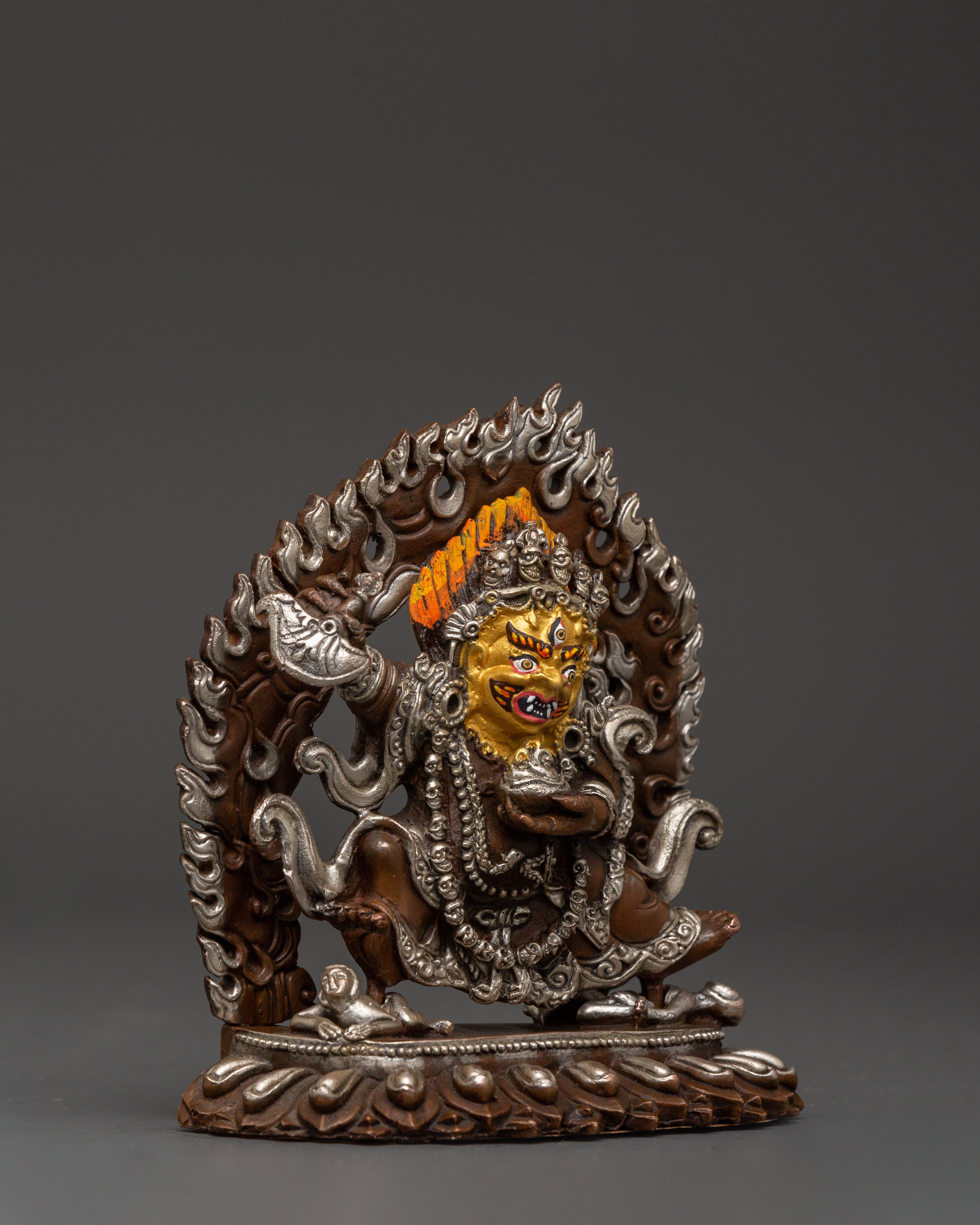 Mahakala Bernagchen Protector Deity Statue | Spiritual Protection and Devotion