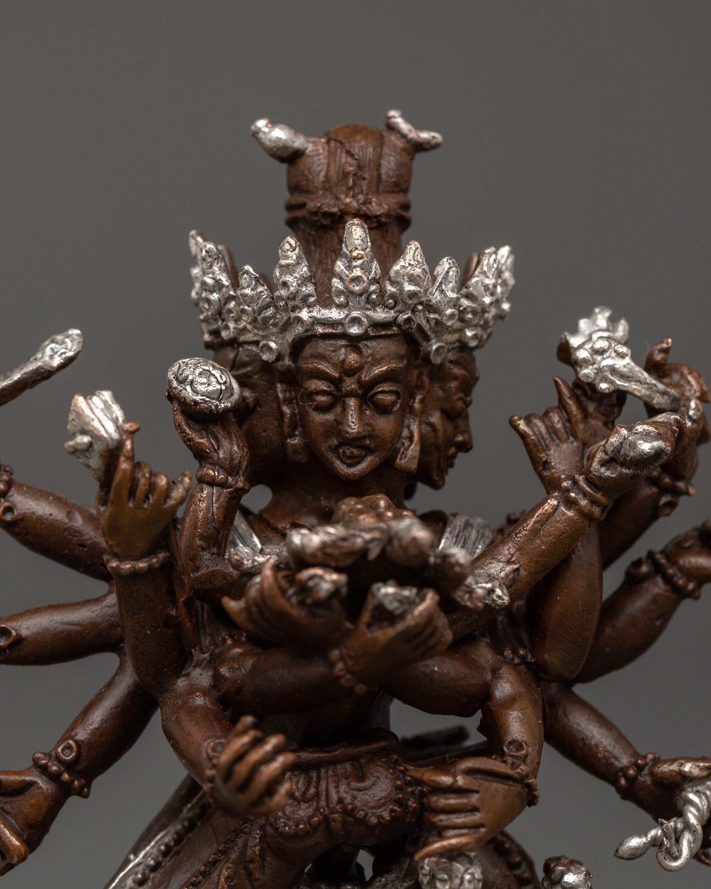 Chakrasambhara Copper Statue | Buddhist Deity Sculpture