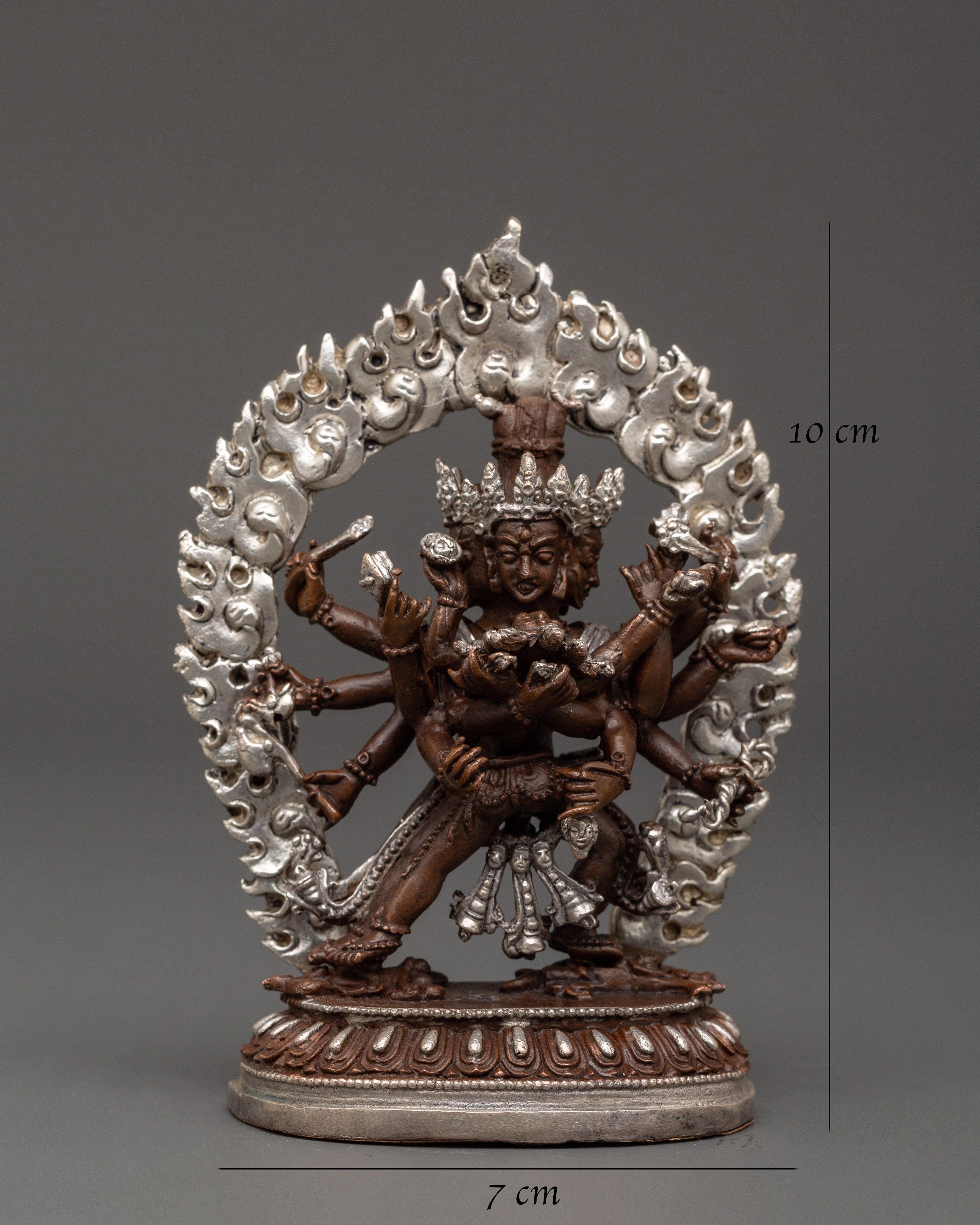 Chakrasambhara Copper Statue | Buddhist Deity Sculpture