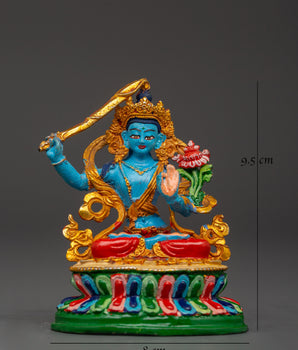 Manjushri Gold Plated Idol | Home Decor