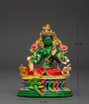 Copper Green Tara Sculpture | Altar Home Decor