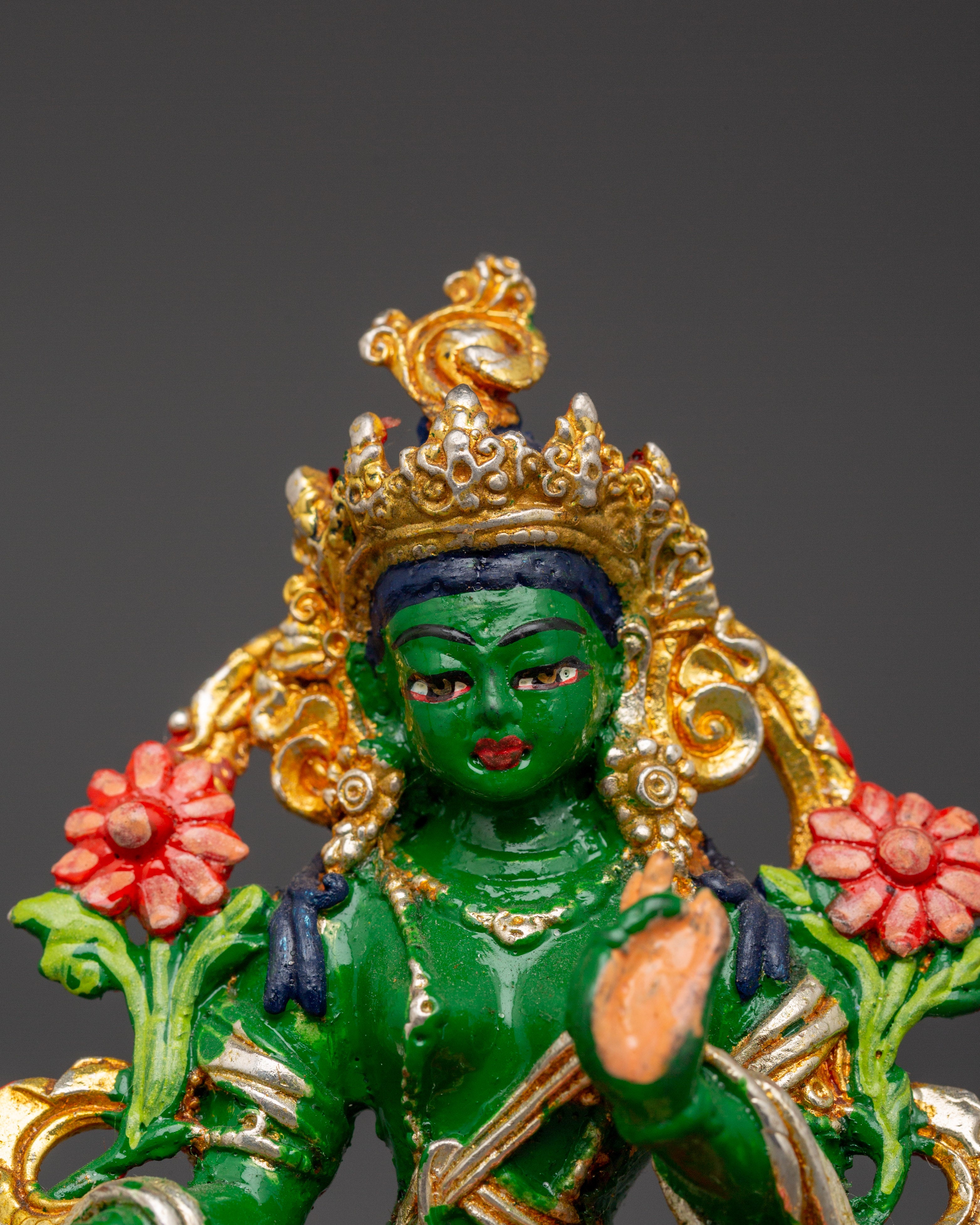 Copper Green Tara Sculpture | Altar Home Decor
