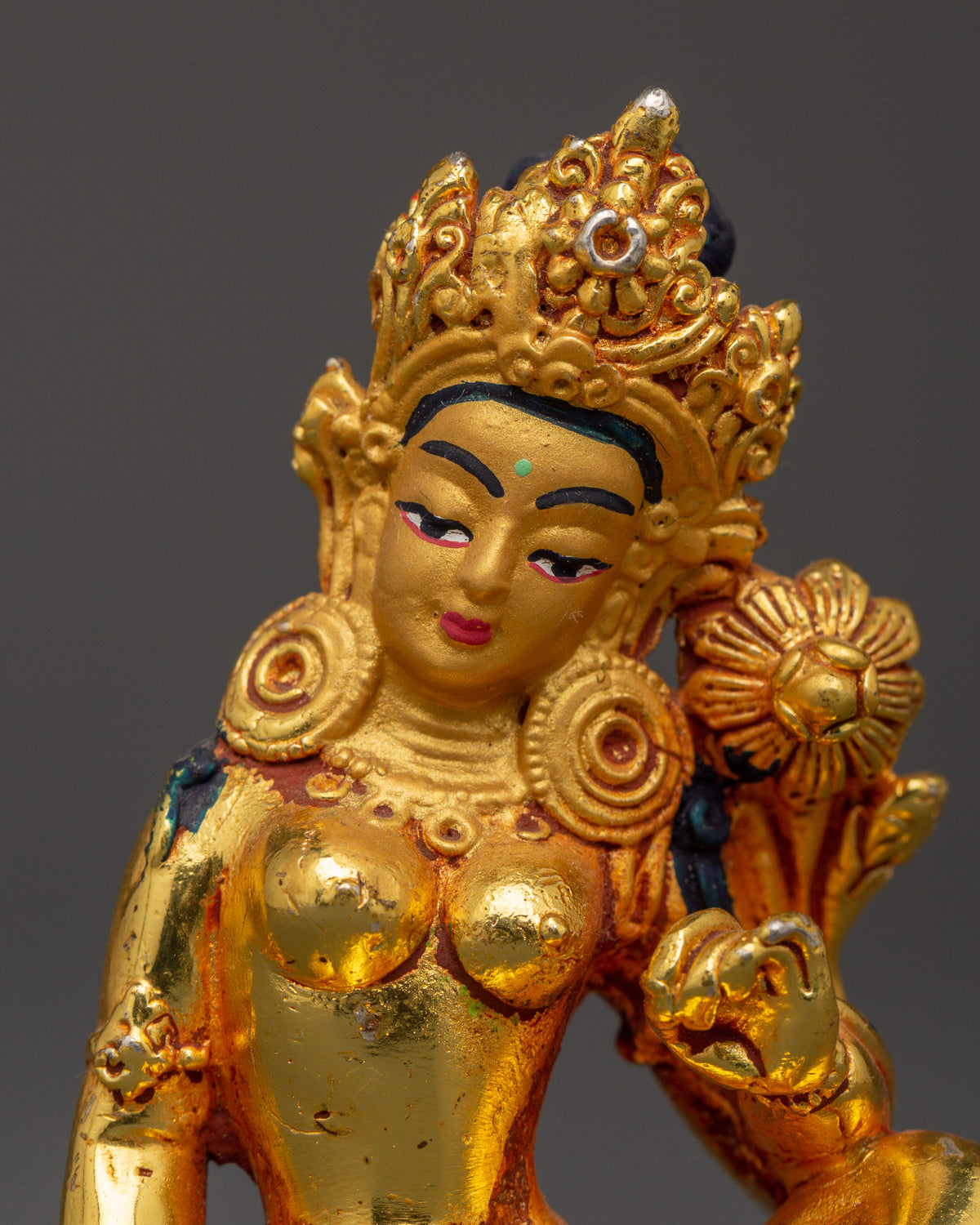 Gold Plated Parvati Statue | Goddess for Altar
