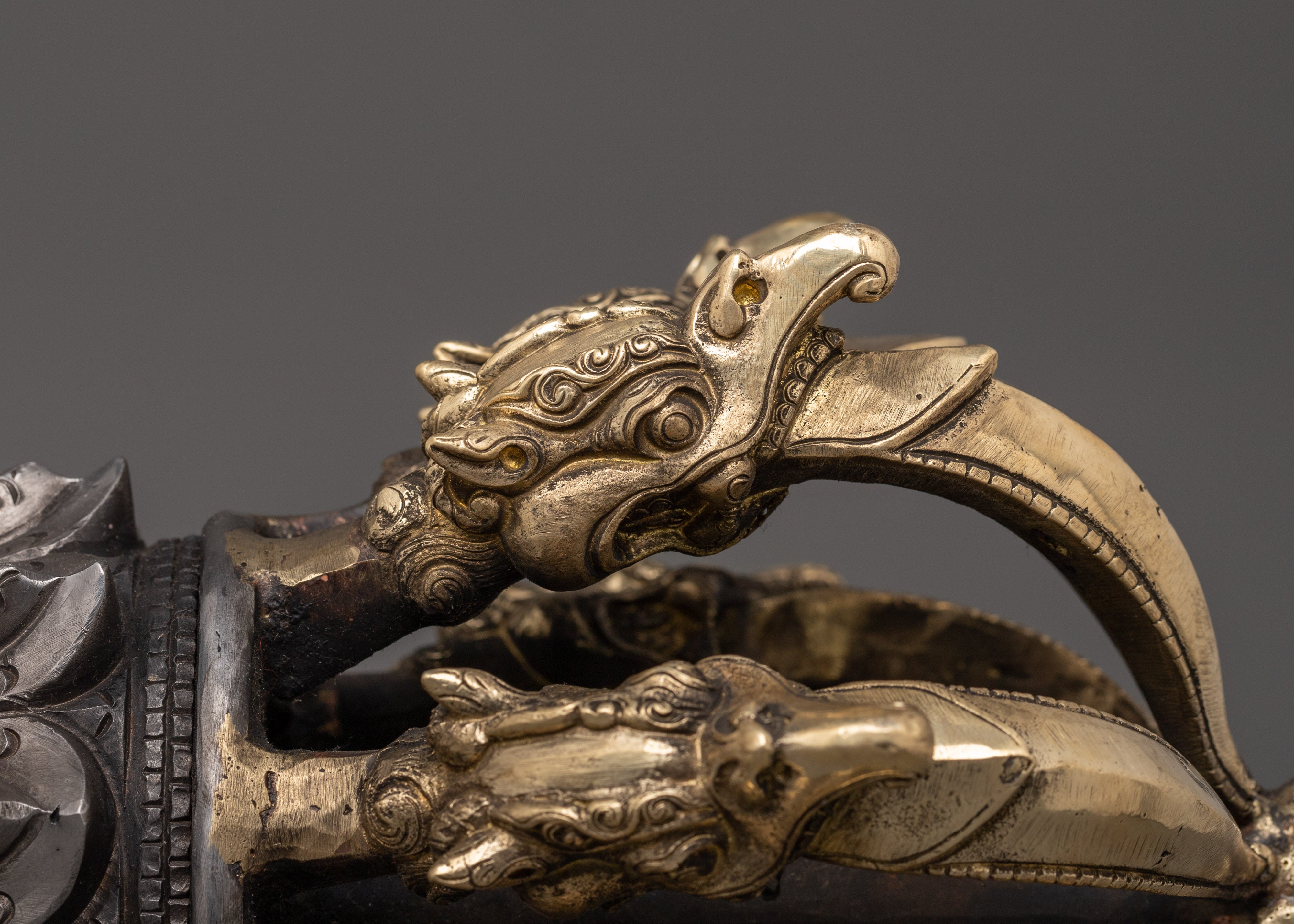 Handcrafted Brass Body Vajra with Iron Core | Tibetan Dorje Ritual Tool