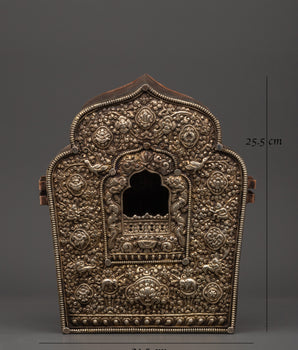 Handcrafted Ghau Box with White Metal & Copper Body | Sacred Relic