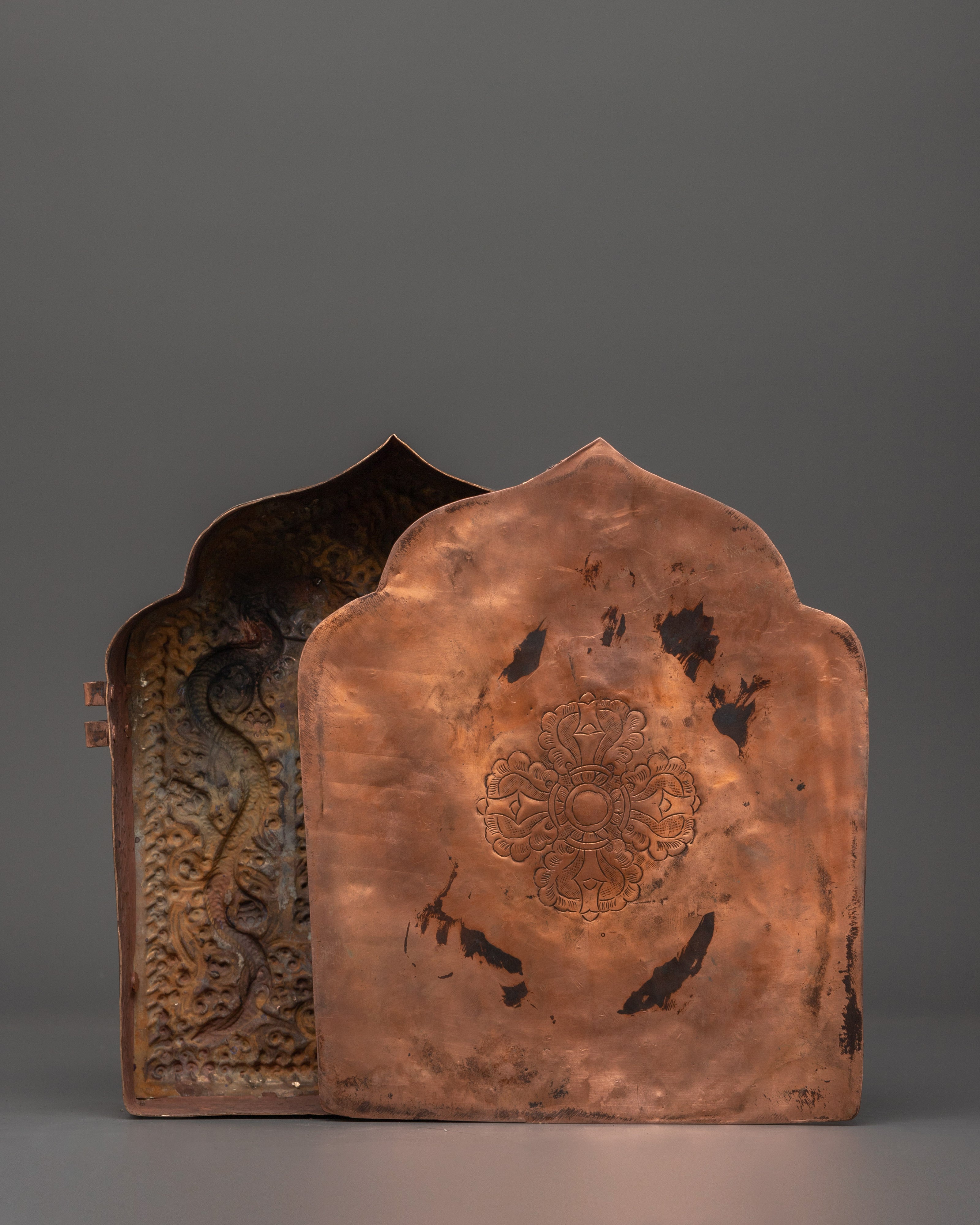 Handcrafted Buddhist Ghau Box | Tibetan Ritual Tool
