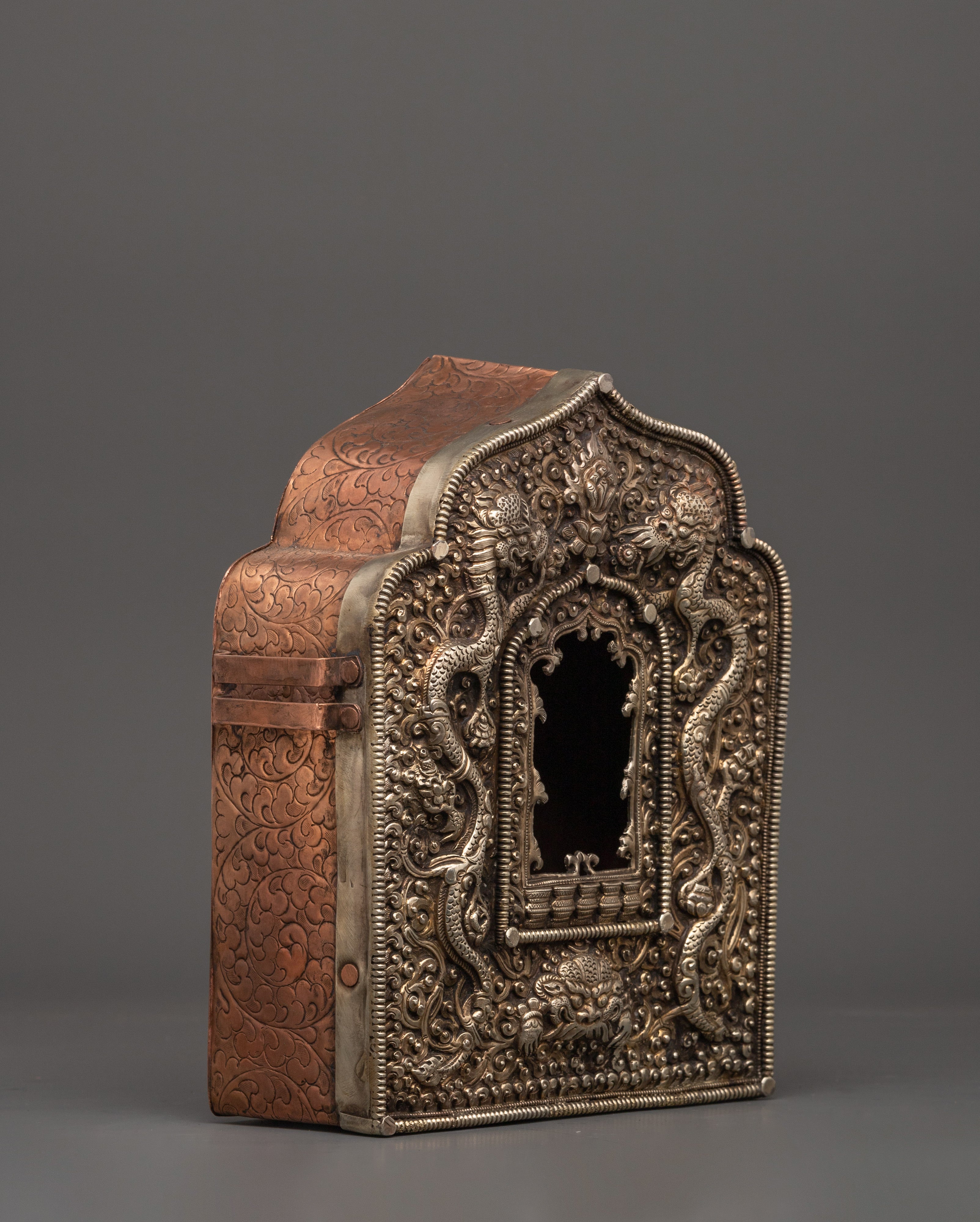 Handcrafted Buddhist Ghau Box | Tibetan Ritual Tool