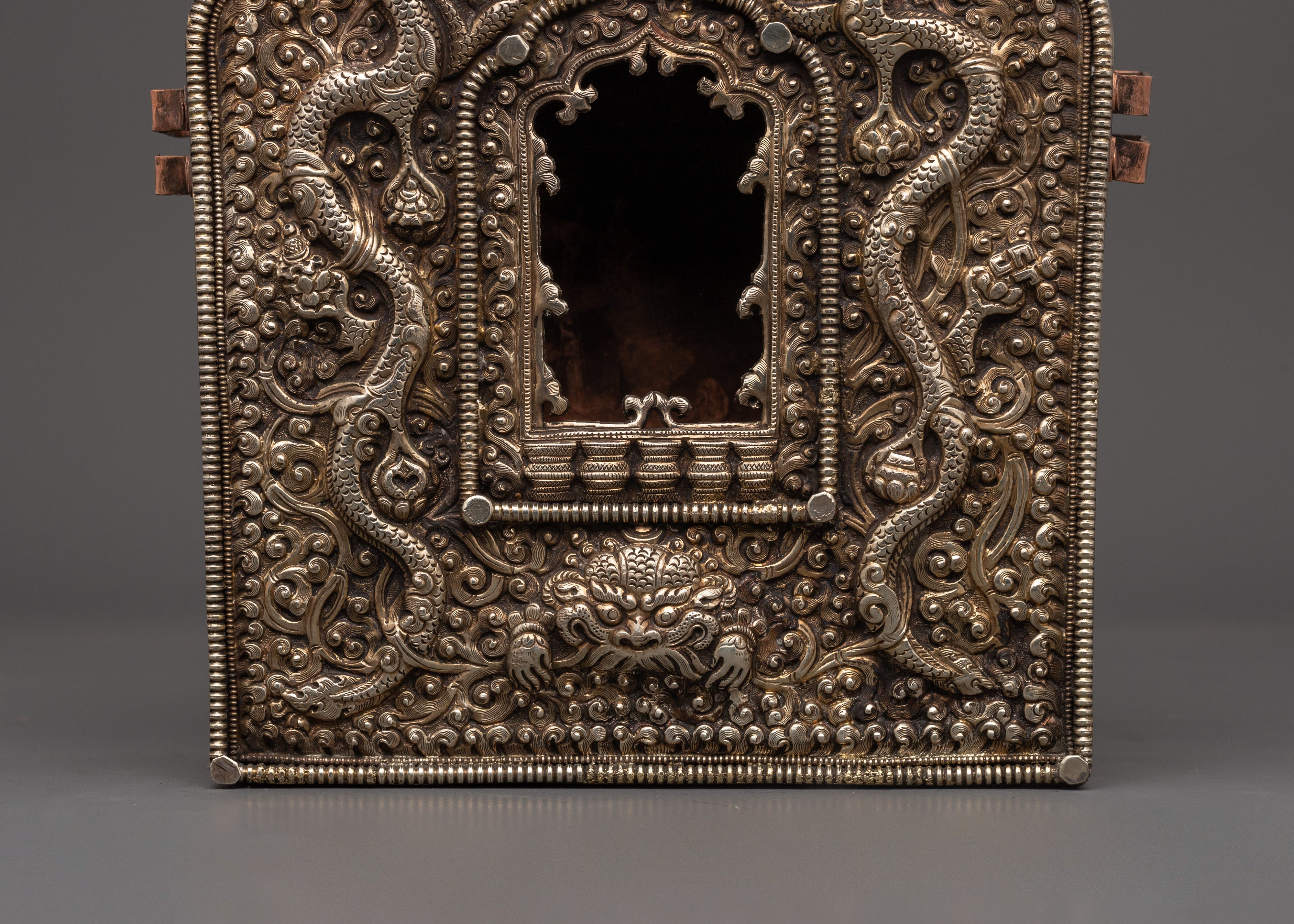 Handcrafted Buddhist Ghau Box | Tibetan Ritual Tool
