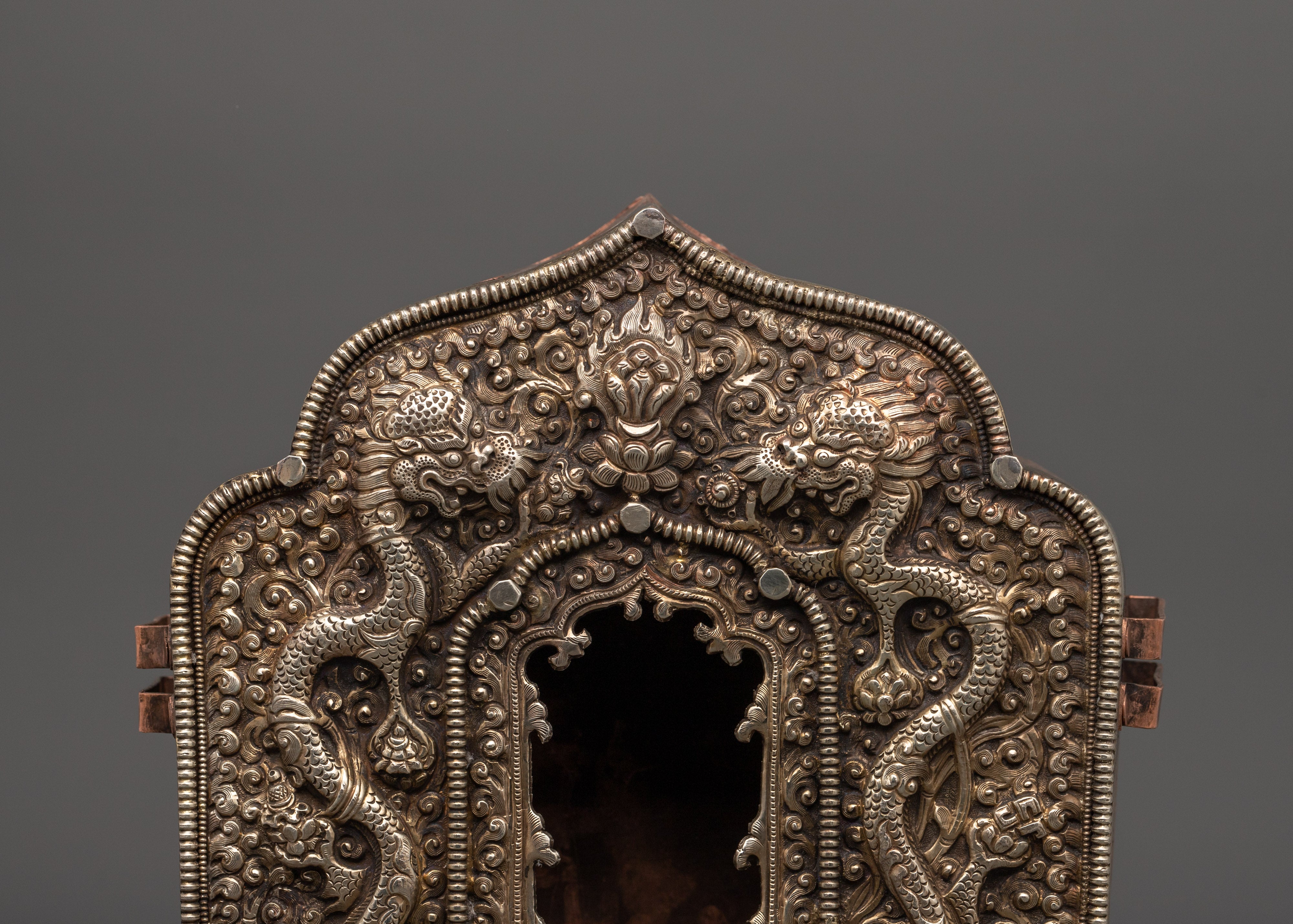 Handcrafted Buddhist Ghau Box | Tibetan Ritual Tool