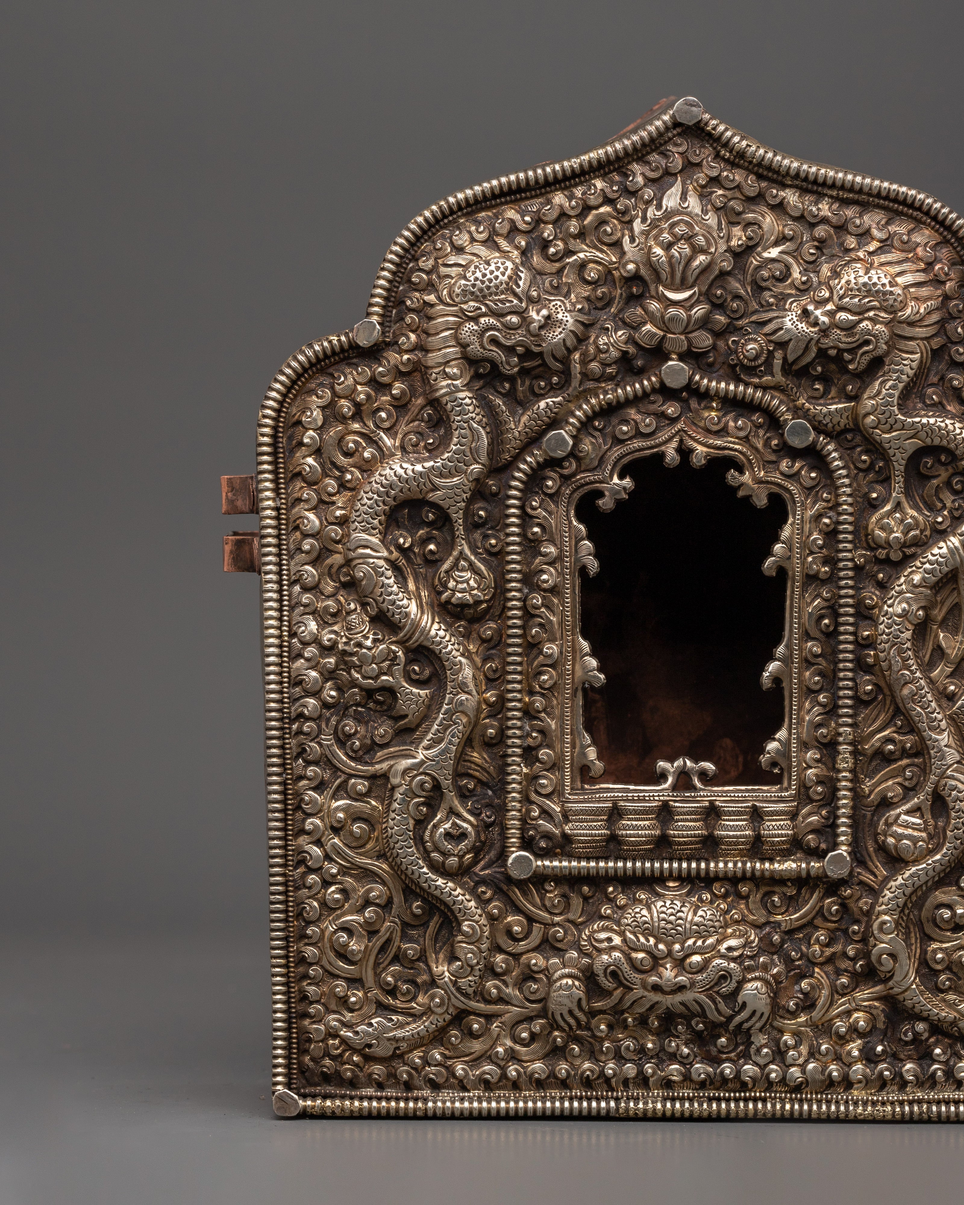 Handcrafted Buddhist Ghau Box | Tibetan Ritual Tool