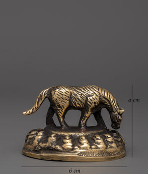 Mini Brass Horse Statue | Handcrafted Spiritual Animal Figurine