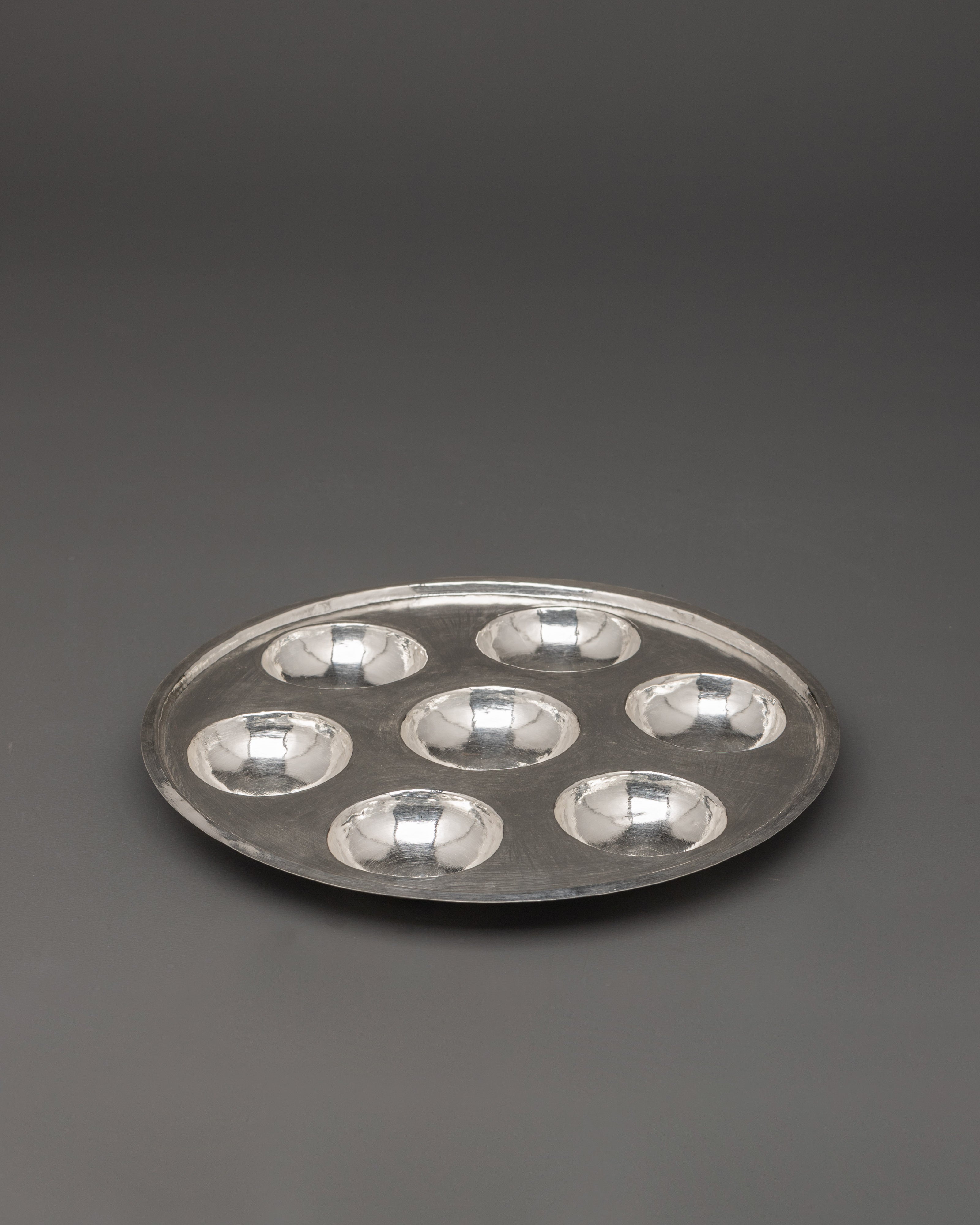 Pure Silver Tika Thali | Handcrafted Hindu Ritual Tray