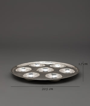 Pure Silver Tika Thali | Handcrafted Hindu Ritual Tray