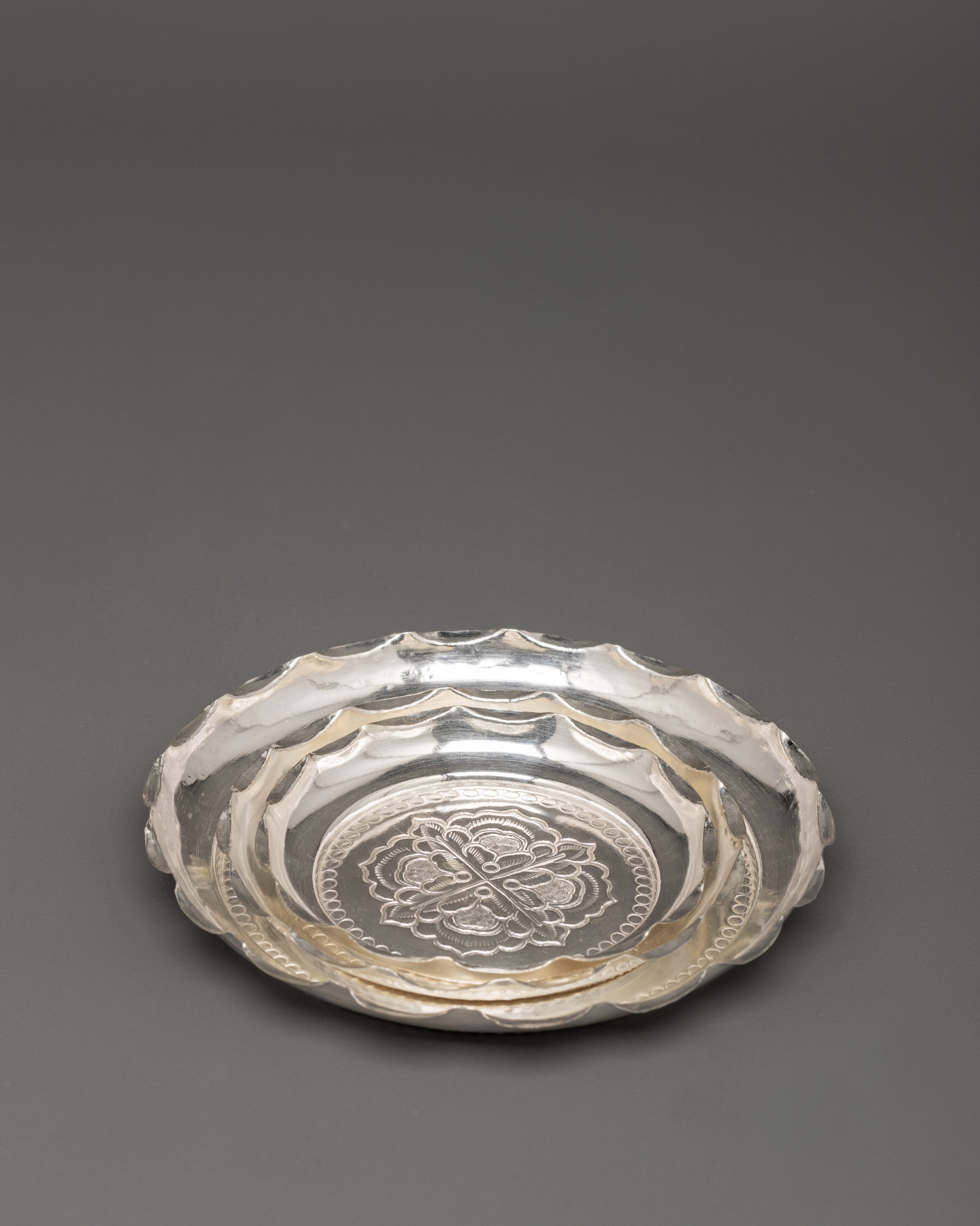 Silver Puja Thali Set | Ideal for Altar or Temple Ceremonies
