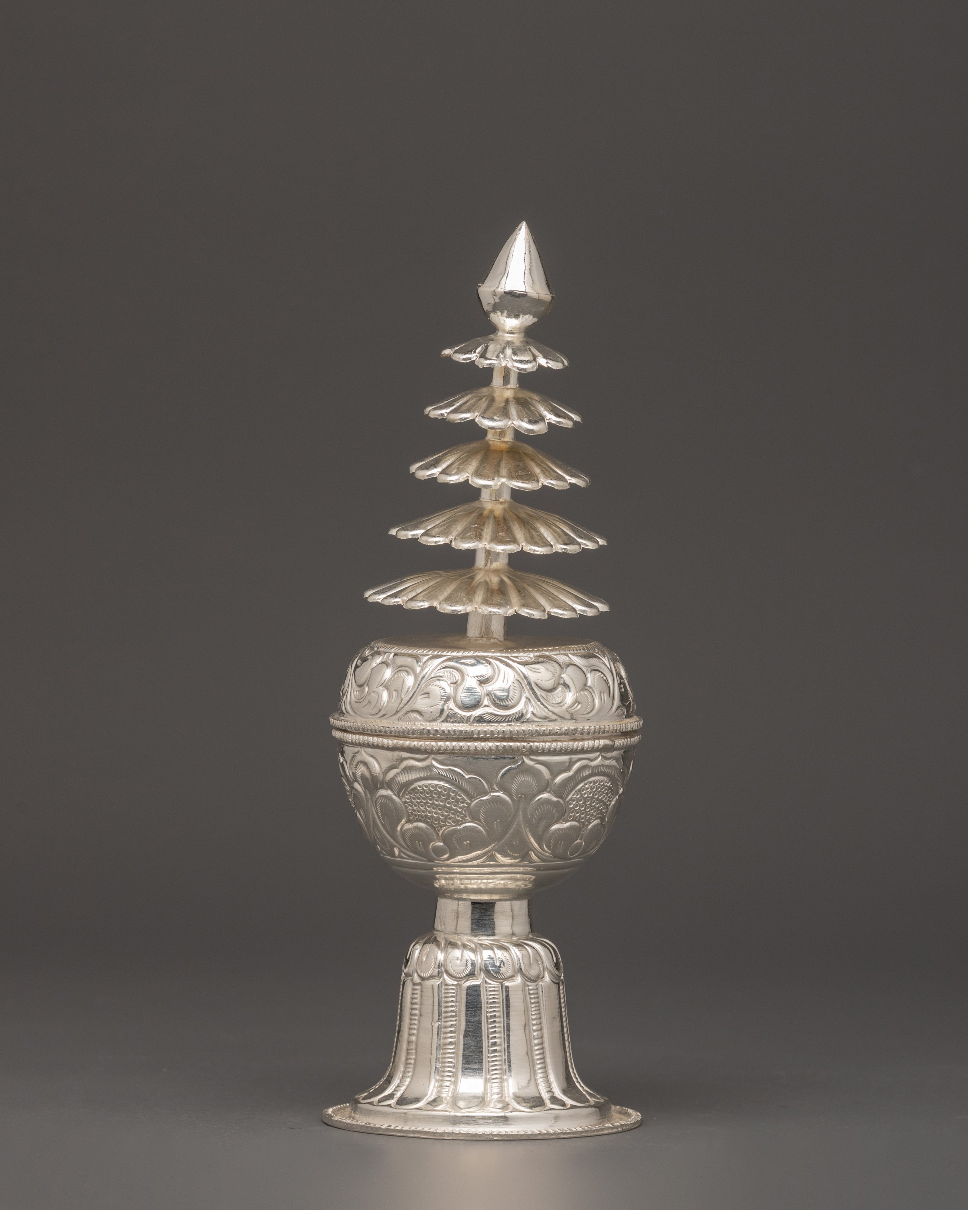 Pure Silver Jwala-Nhyaka & Sinamu Set | Traditional Newari Holy Puja Set