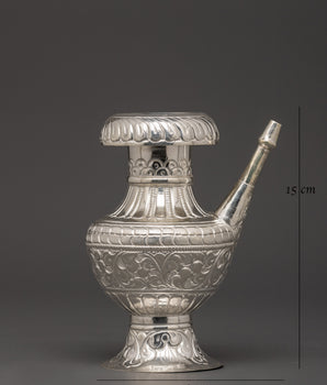 Handcrafted Pure Silver Karuwa | Tibetan Ritual Offering Vessel