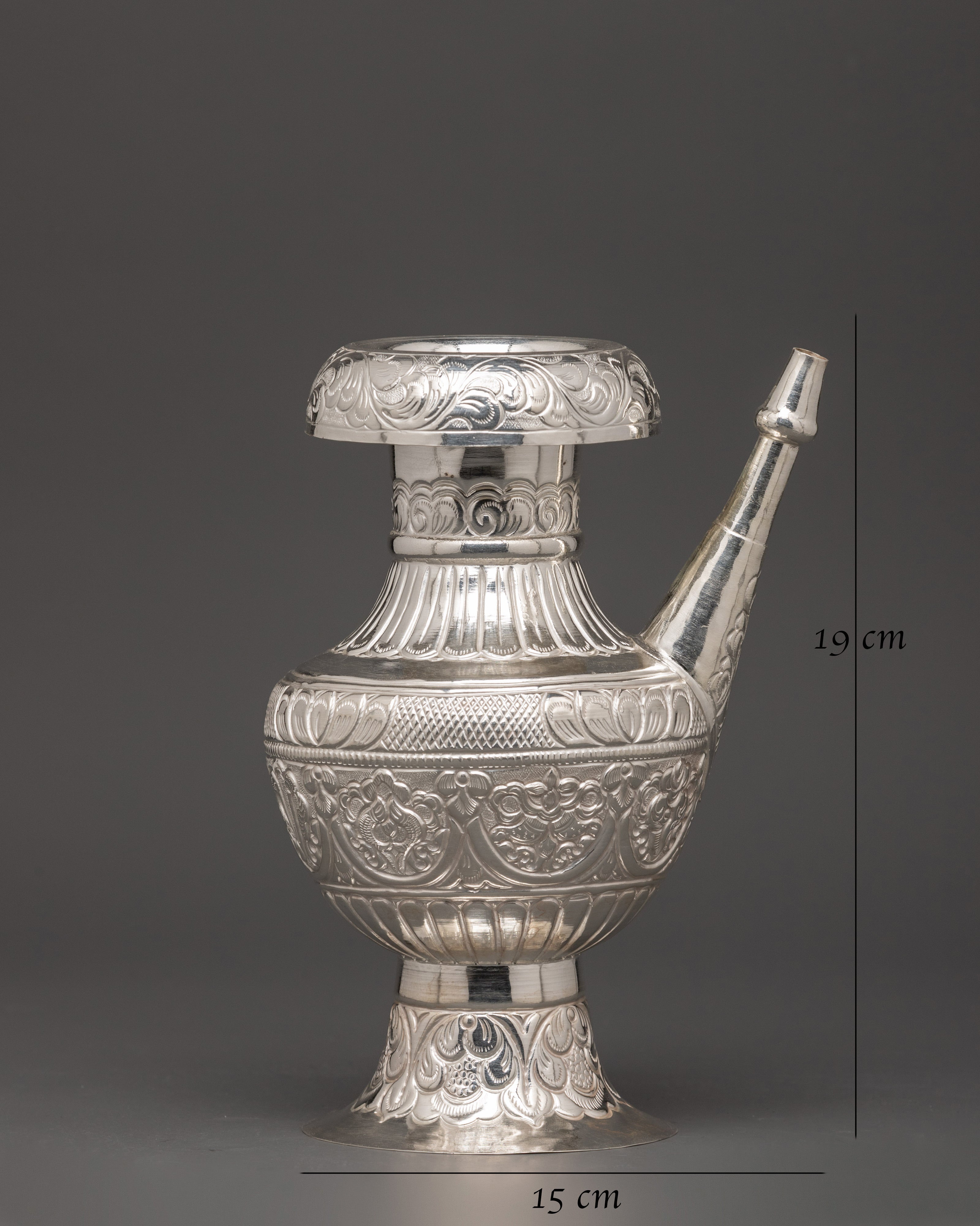 Karuwa Traditional Vessel | Water Offering Pure Silver Karuwa
