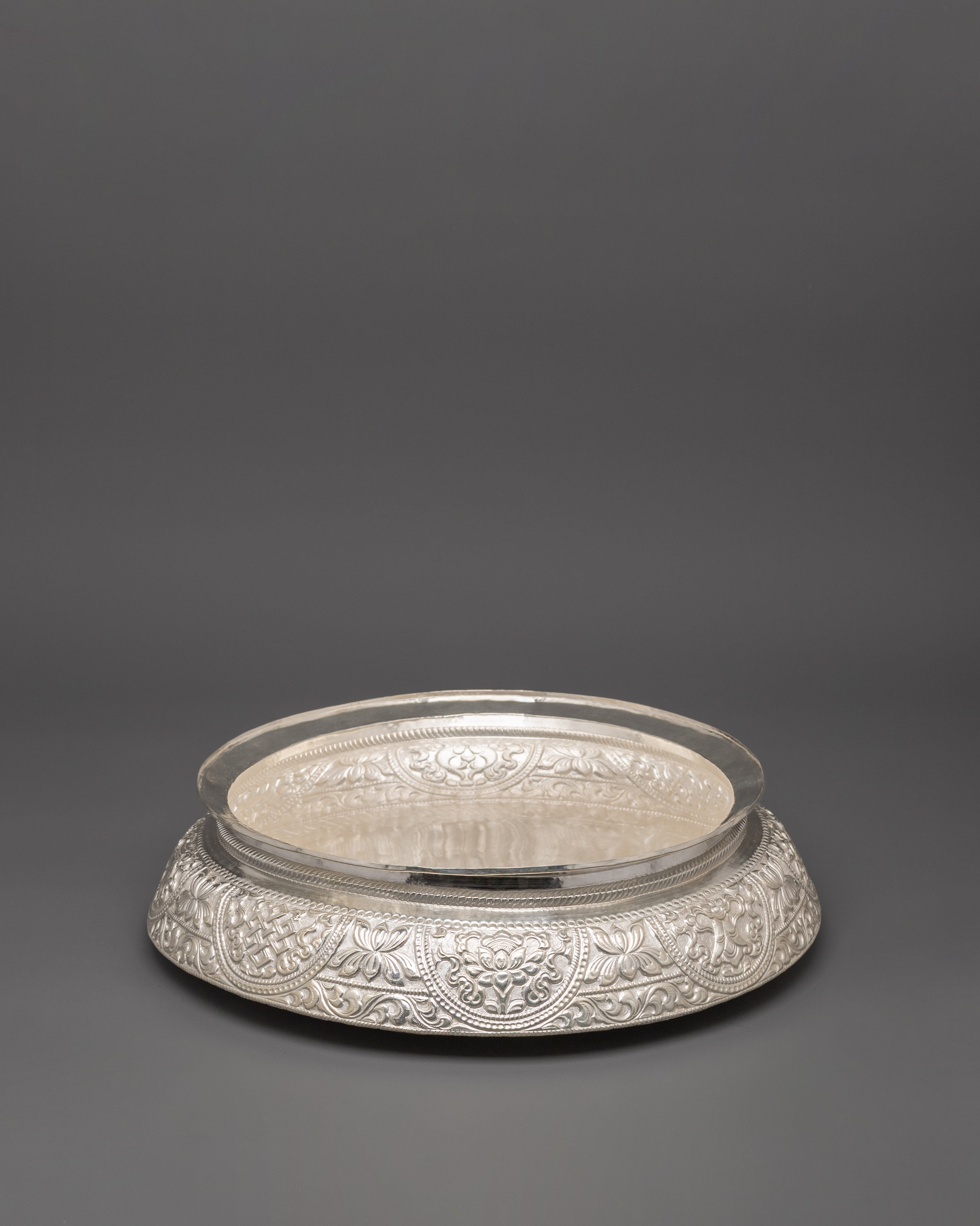 Traditional Silver Khadkula | Decorative Grain Bowl for Home, Altar & Ceremonial Use