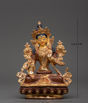 Elegant Gold-Plated White Tara | Meditation & Spiritual Decor