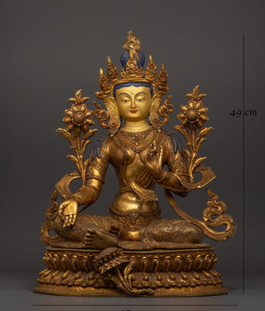 Green Tara Spiritual and Healing Statue | Handcrafted Figurine