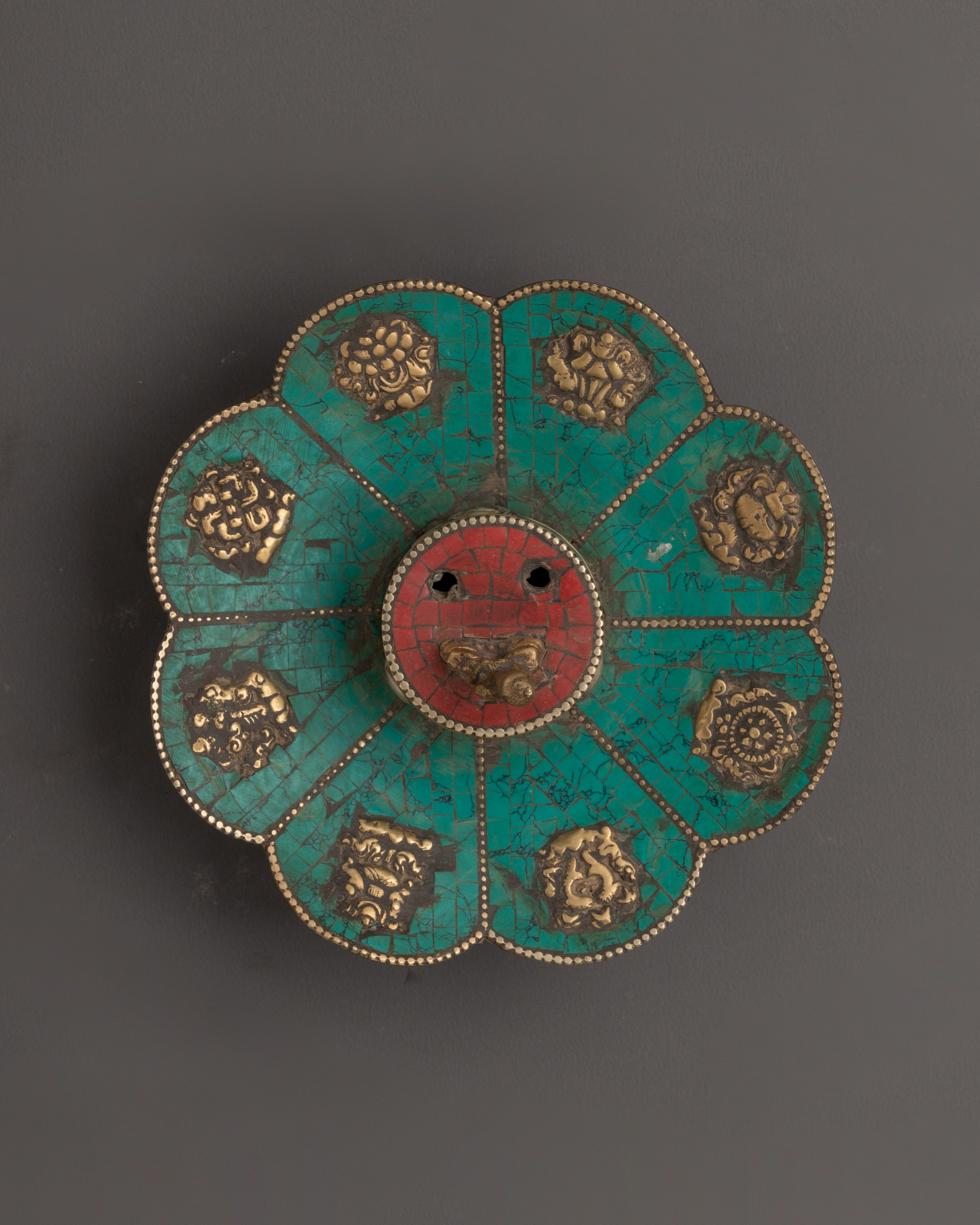Lotus Design Incense Holder with Buddha Statue | Meditation Altar & Home Decor