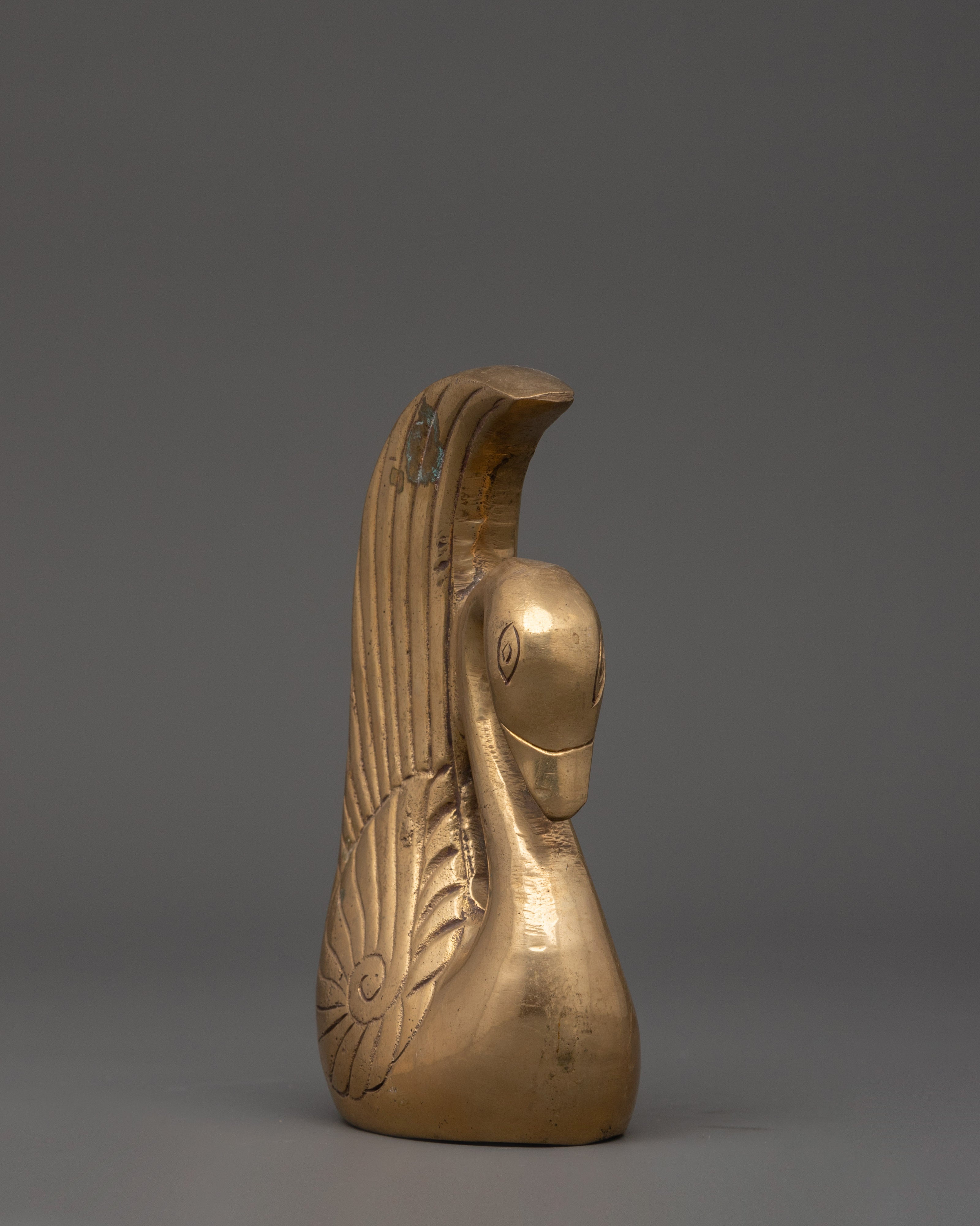 Brass Swan Sculpture for Home Decor | Symbol of Grace & Purity