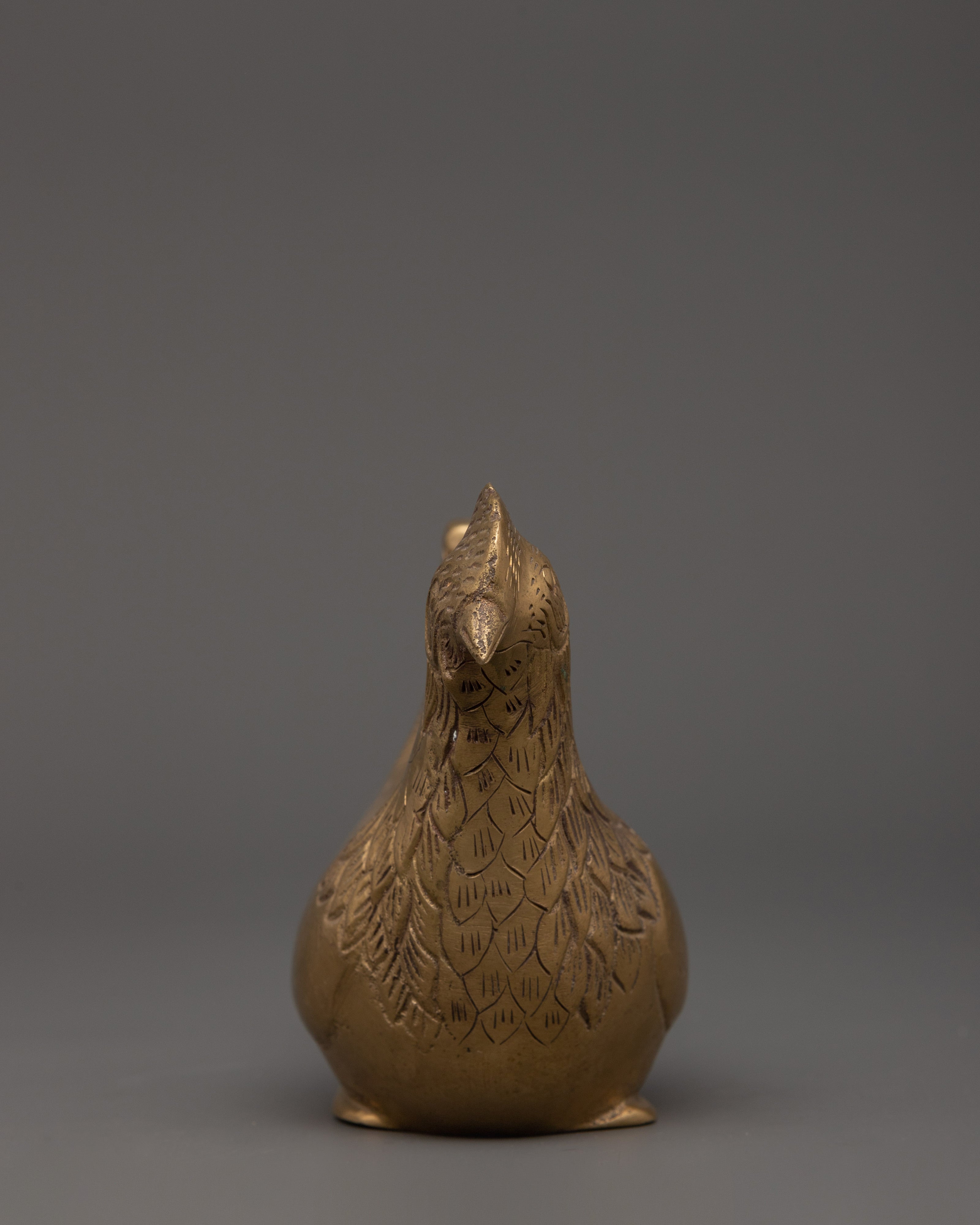 Symbolic Brass Hen Figurine | Farmhouse, Altar, or Outdoor Styling Decor