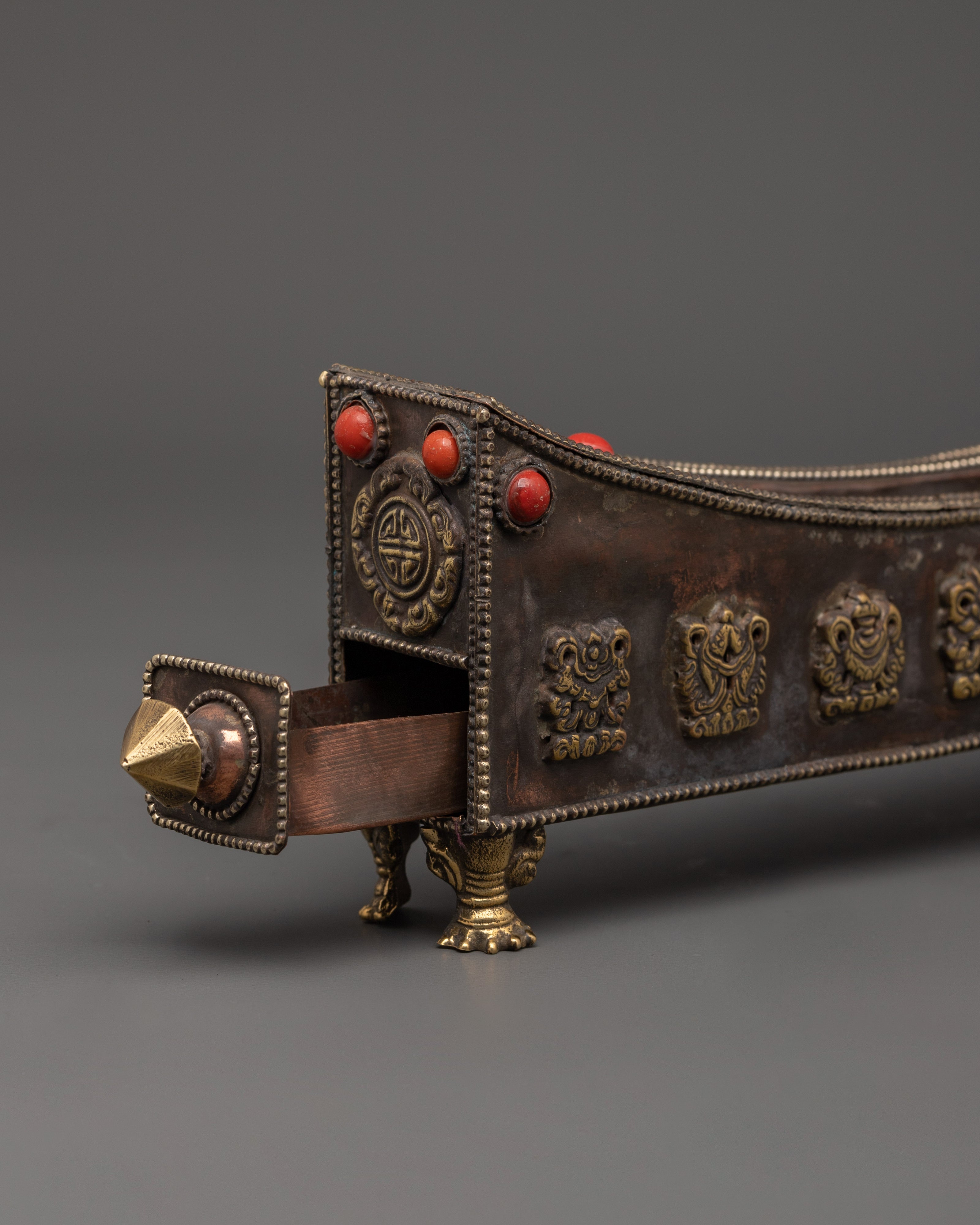 Incense Burner With Tibetan Auspicious Symbol | Symbolic Peace Decor