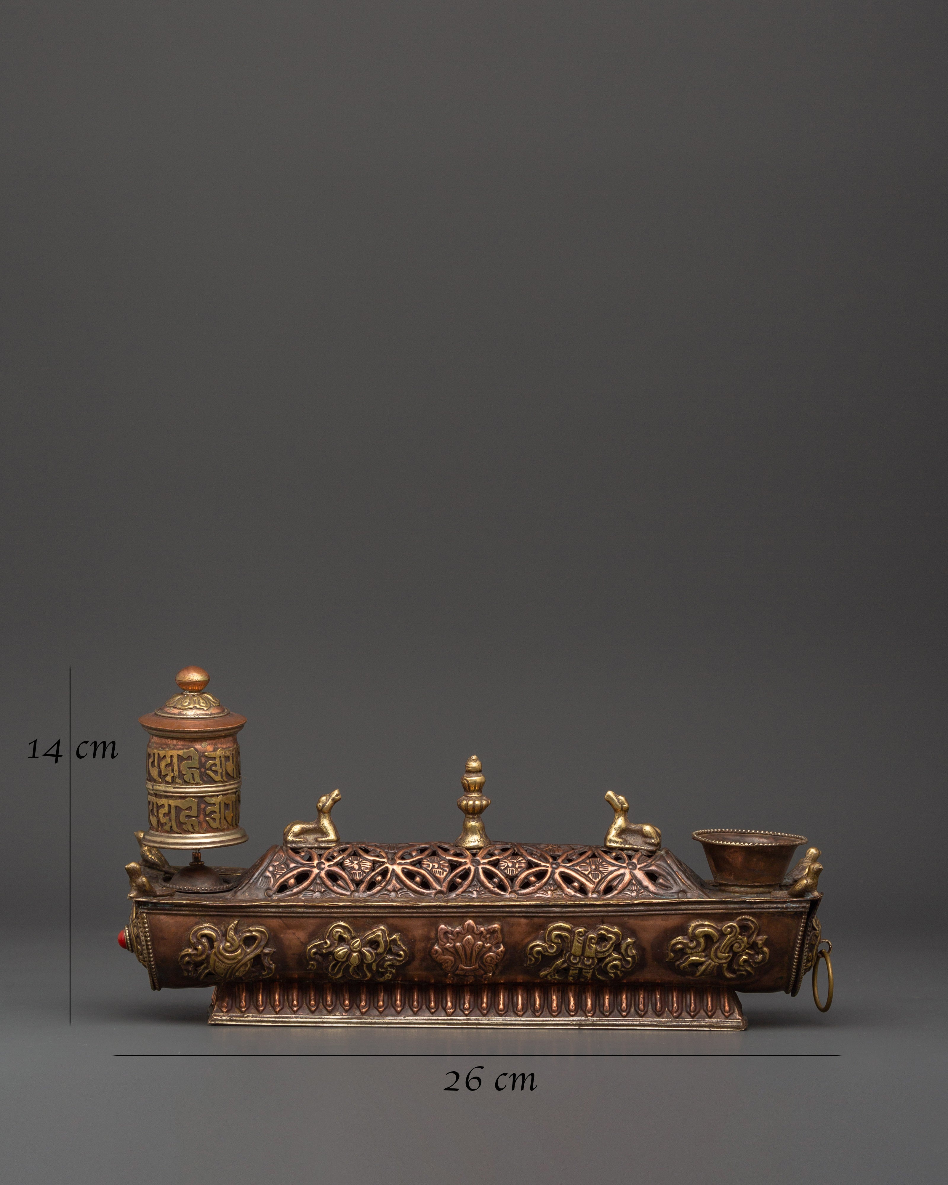 Handcrafted Copper & Brass Incense Burner | Ritual & Meditation Decor