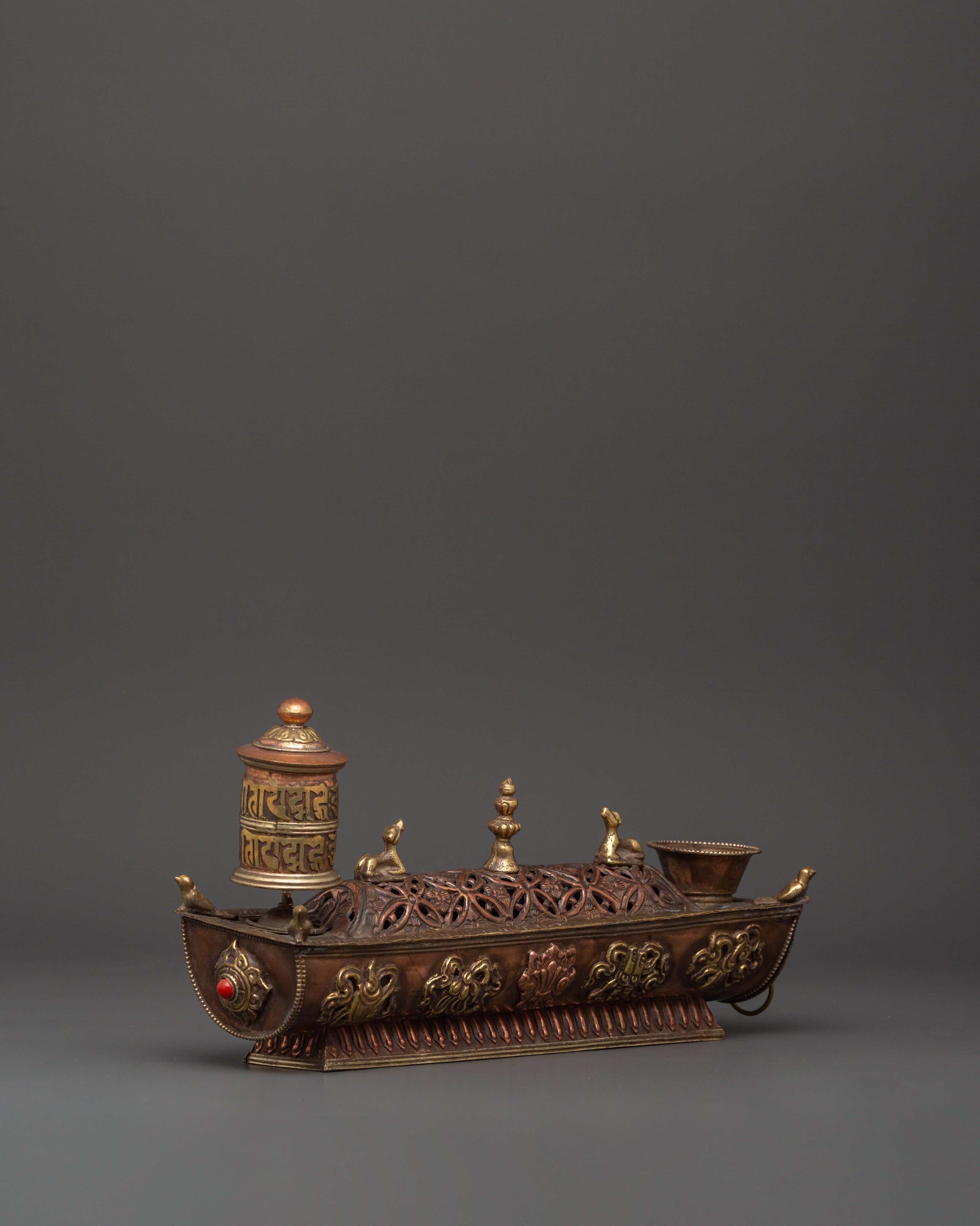 Handcrafted Copper & Brass Incense Burner | Ritual & Meditation Decor